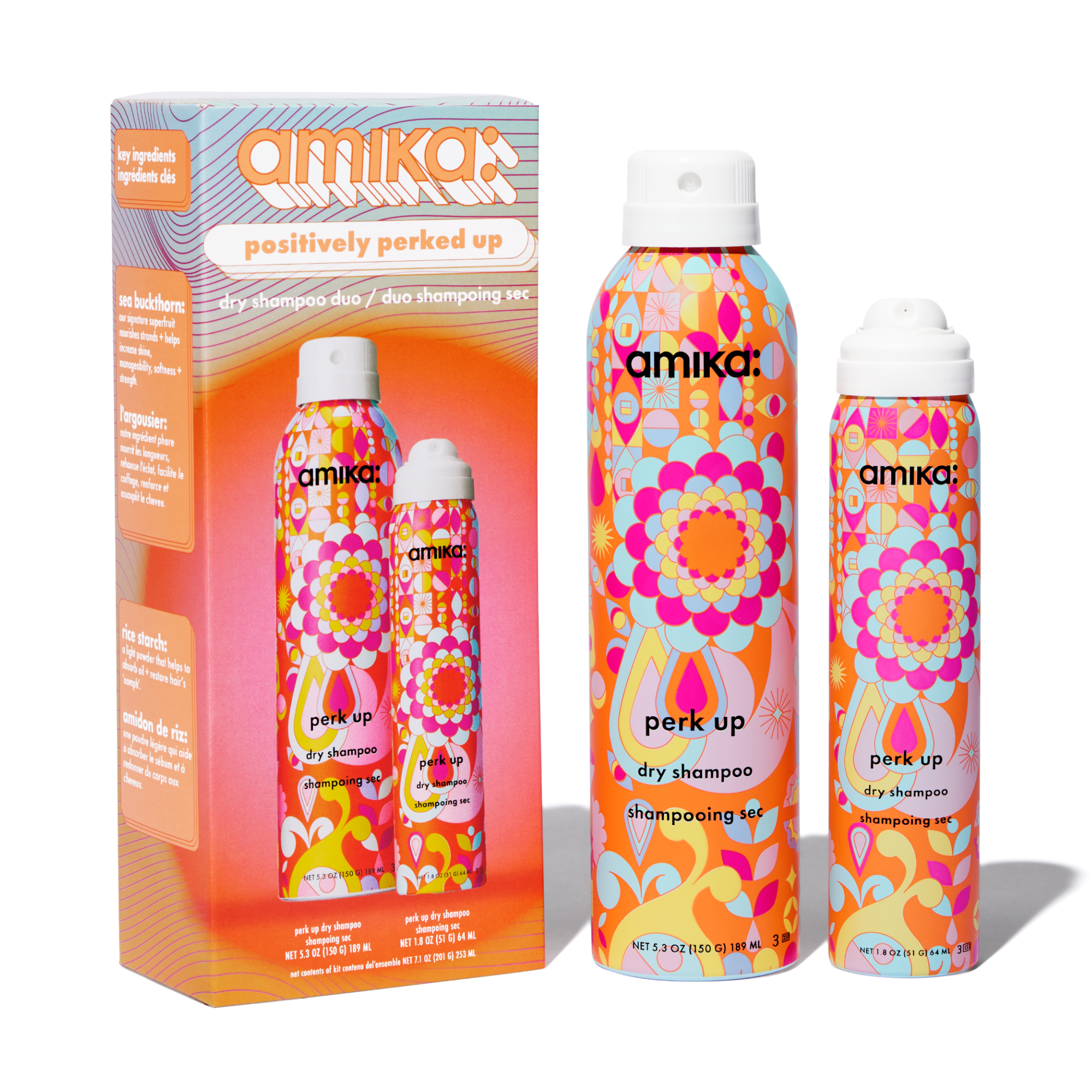 Amika Positively Perked Up Dry Shampoo Duo - 2pc