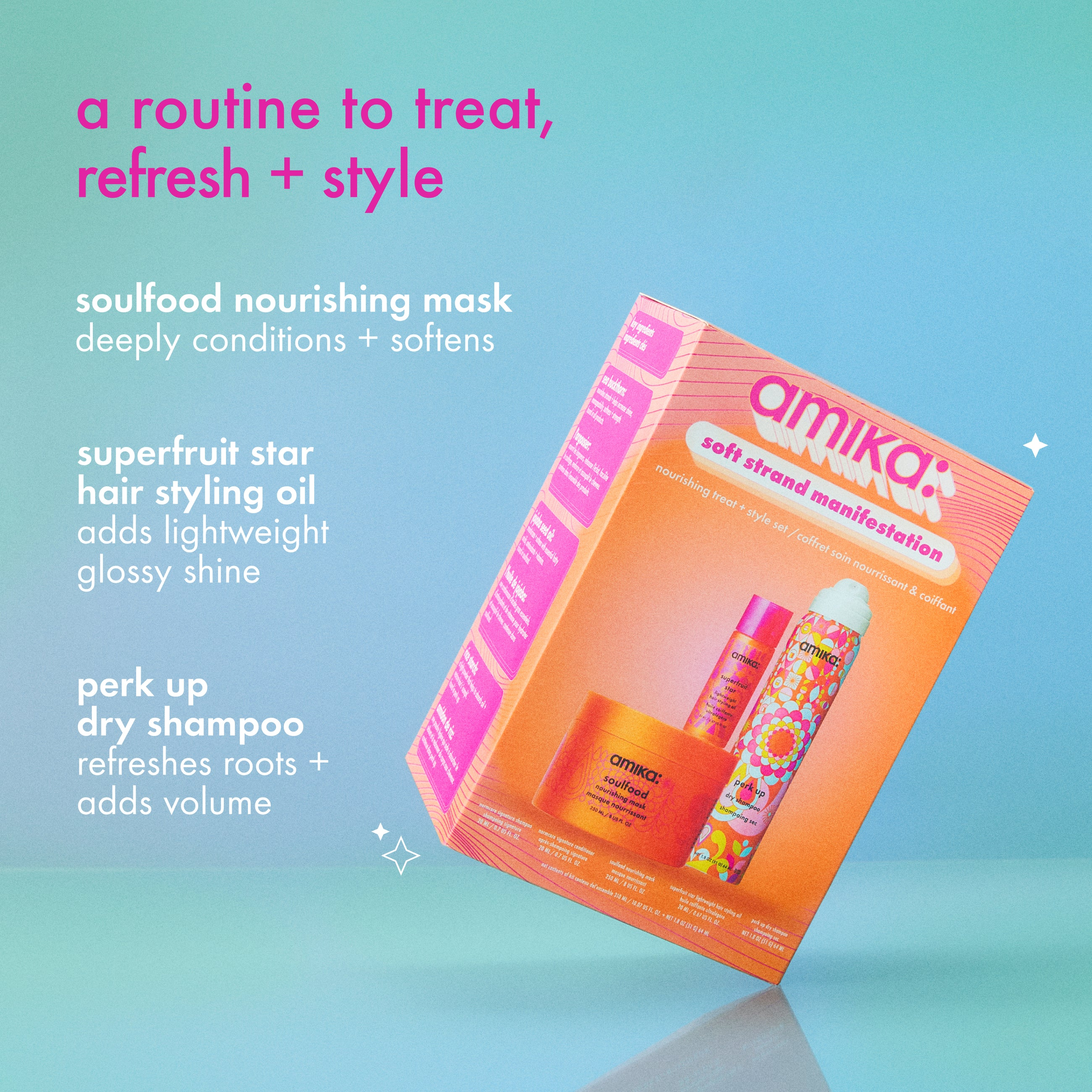 Amika Soft Strand Manifestation Treat & Style Set - 3pc