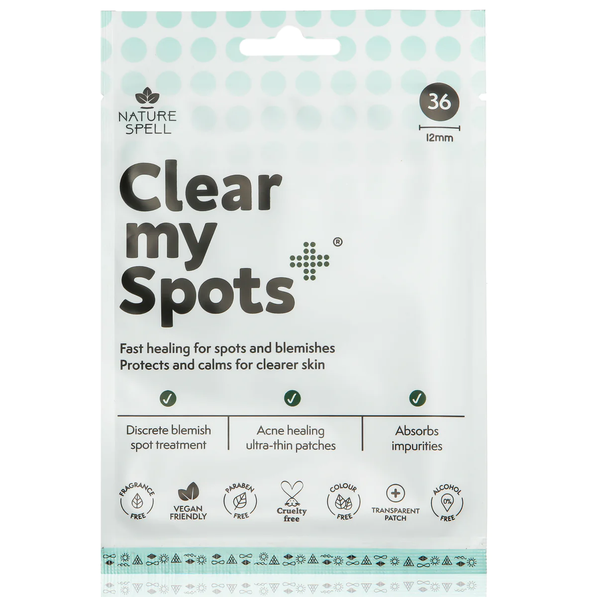 Nature Spell Clear My Spots Pimple Patches - 36 Translucent Hydrocolloid Patches