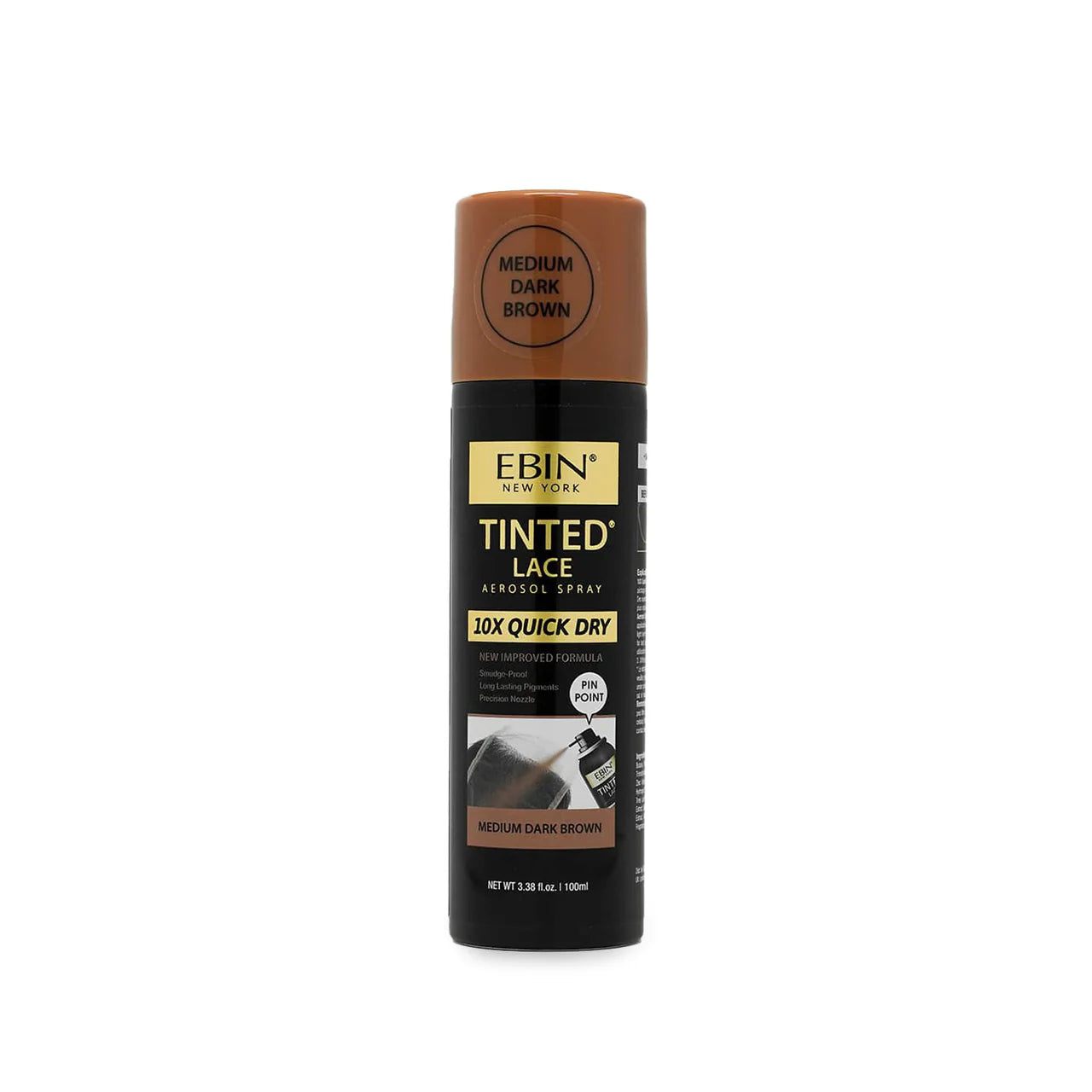 Ebin New York Tinted Lace Aerosol Spray 10X Quick Dry 100ml - UK Shipping Only