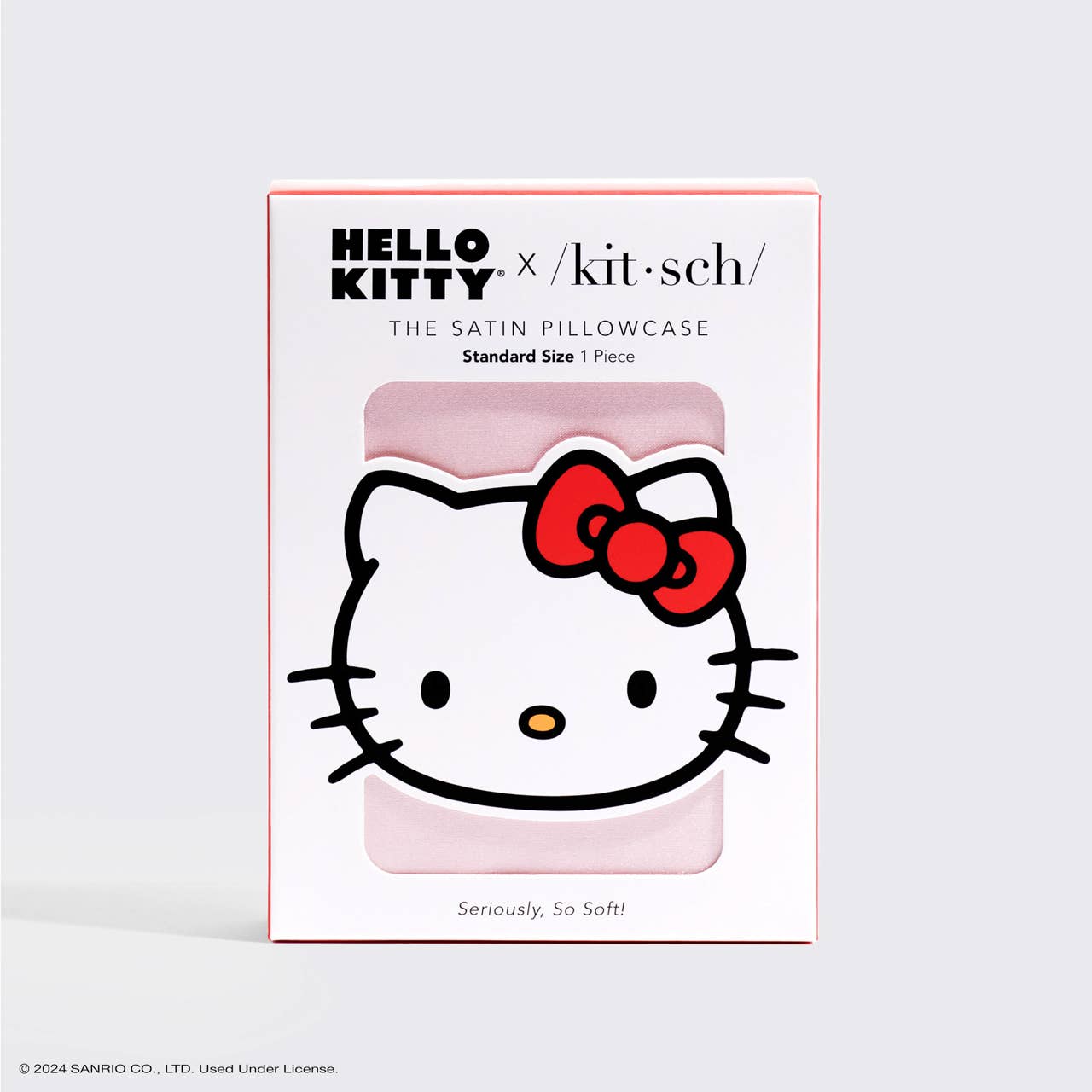Kitsch x Hello Kitty Pillowcase - Solid Pink Kitty Face