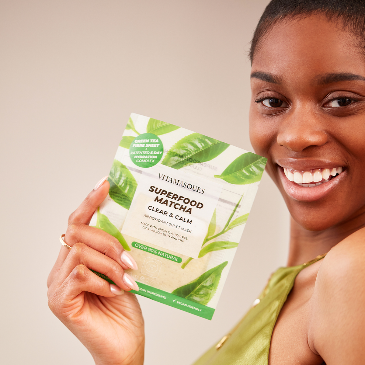 Vitamasques Superfood Matcha Clear & Calm Antioxidant Face Sheet Mask