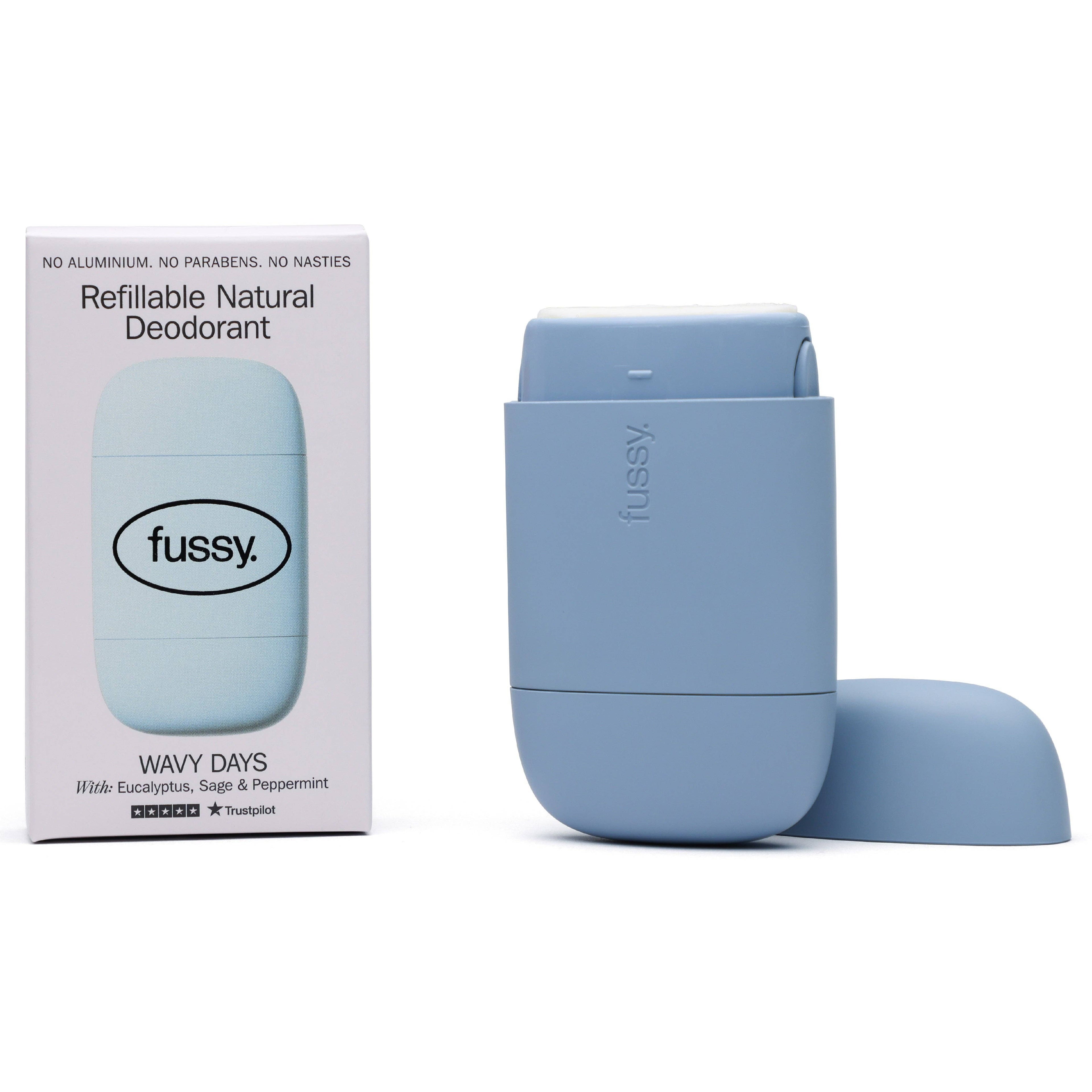 Fussy Natural Deodorant Wavy Days Starter Pack
