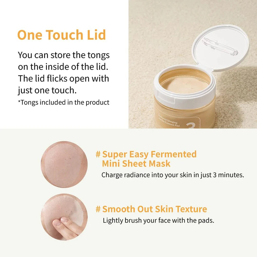 Numbuzin No.3 Radiance Glowing Jumbo Essence Pads 70 pads