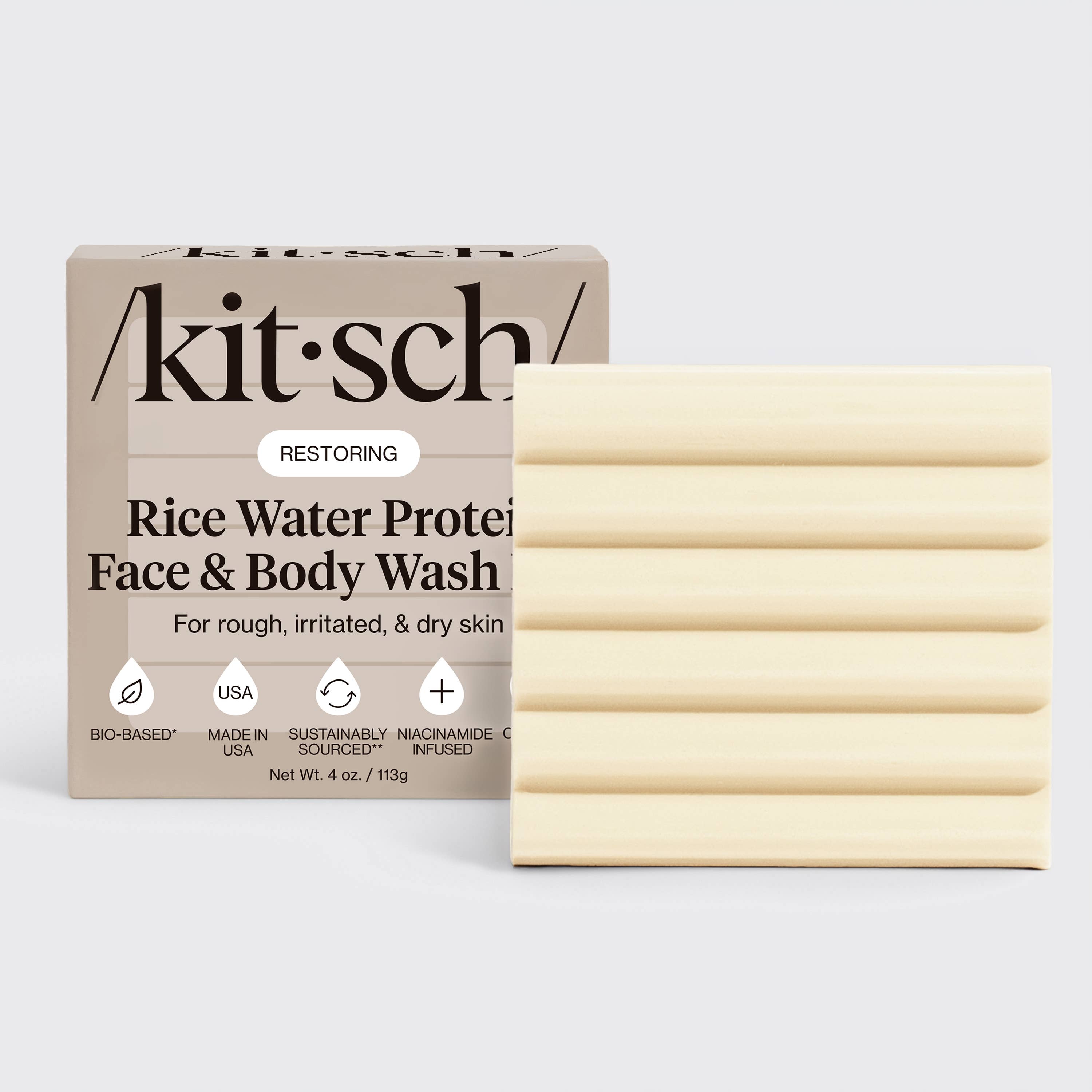 Rice Water Protein Face & Body Wash Bar 113g