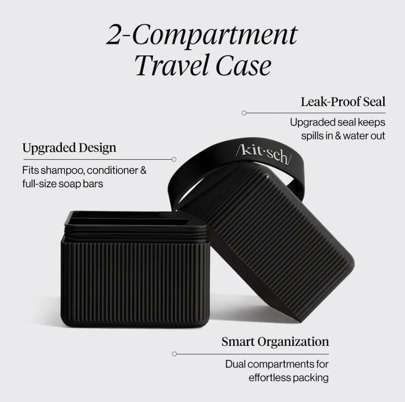 Kitsch 2-Compartment Travel Case - Black