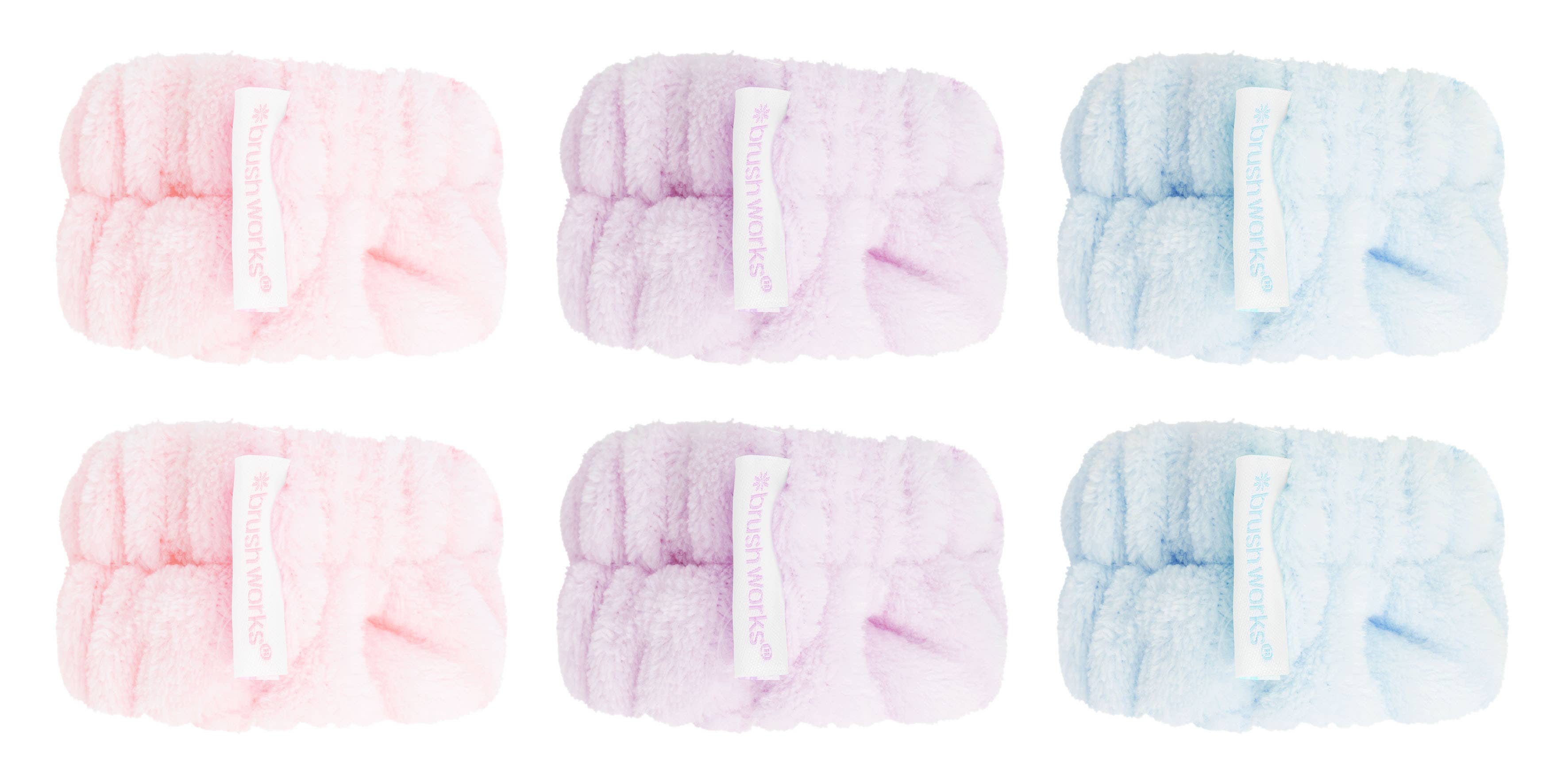 Brushworks Pastel Microfibre Wrist Wash Bands - 3 Pairs