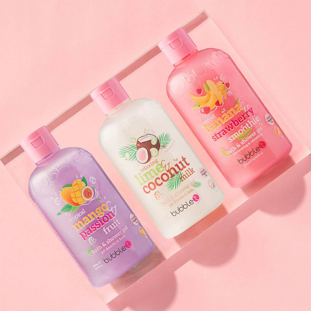 Bubble T Banana & Strawberry Smoothie Body Wash (500ml)
