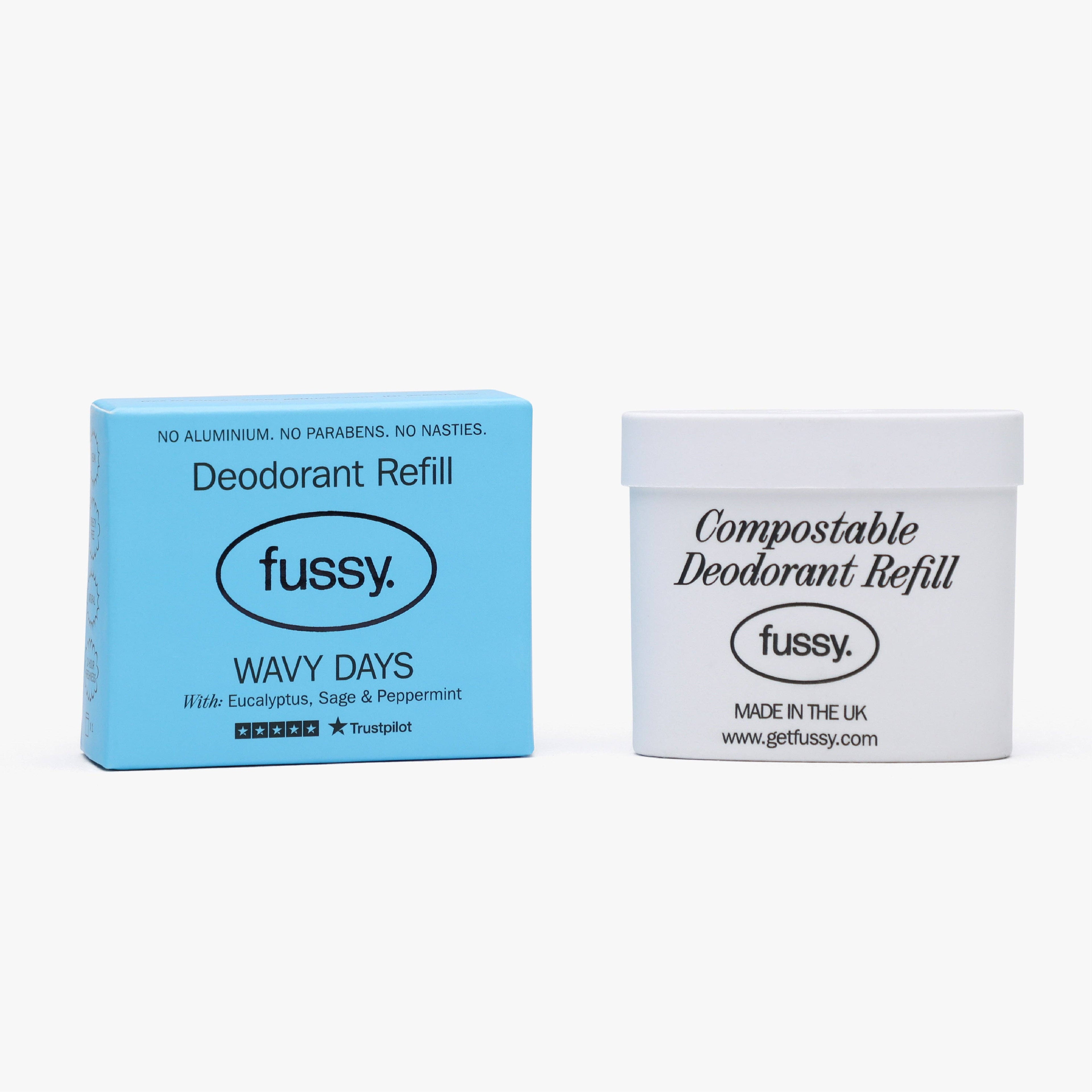 Fussy Natural Deodorant Wavy Days Refill