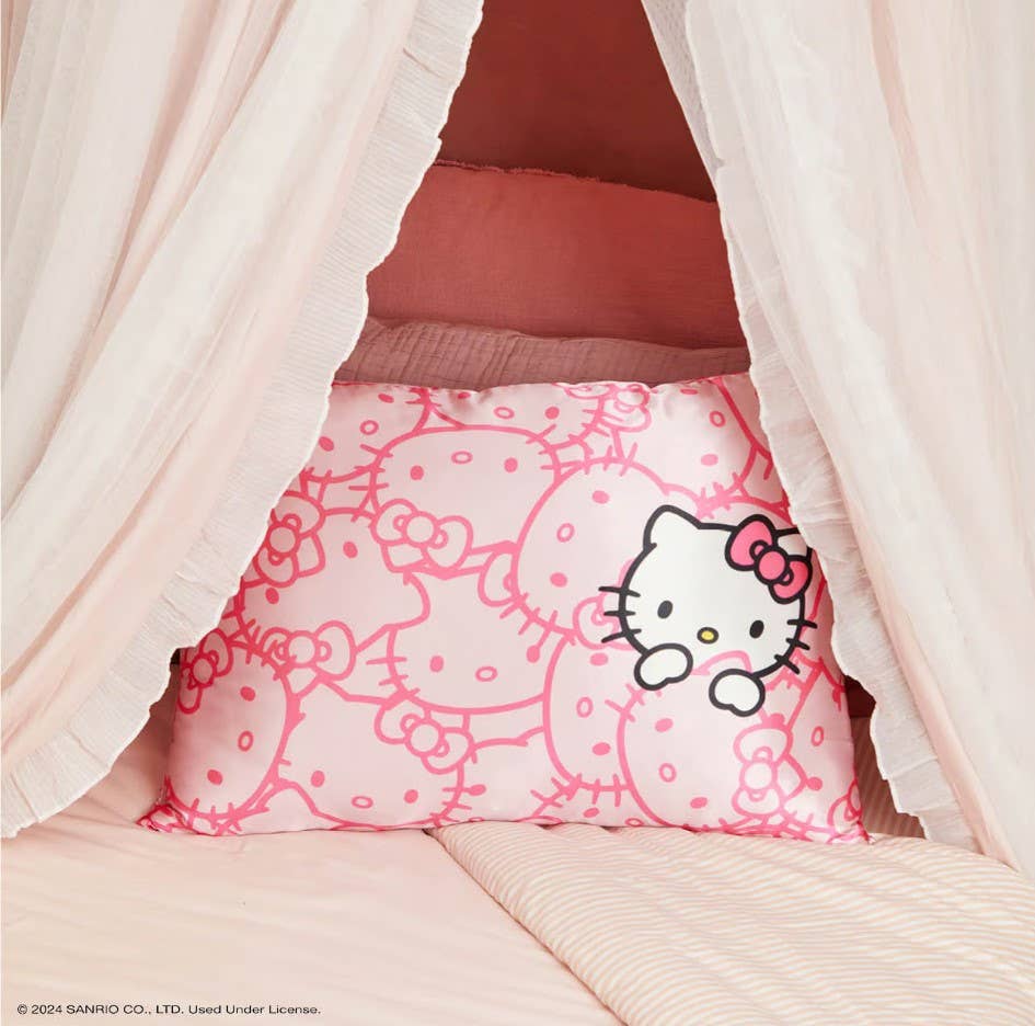 Kitsch x Hello Kitty Pillowcase - Pink Kitty Faces