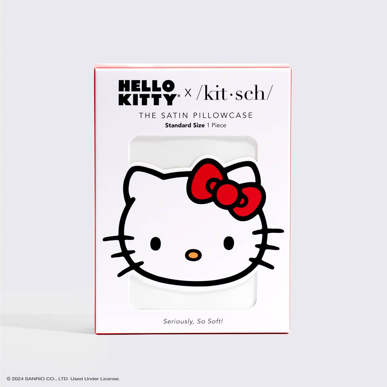 Kitsch x Hello Kitty Pillowcase - Solid Ivory Kitty Bow