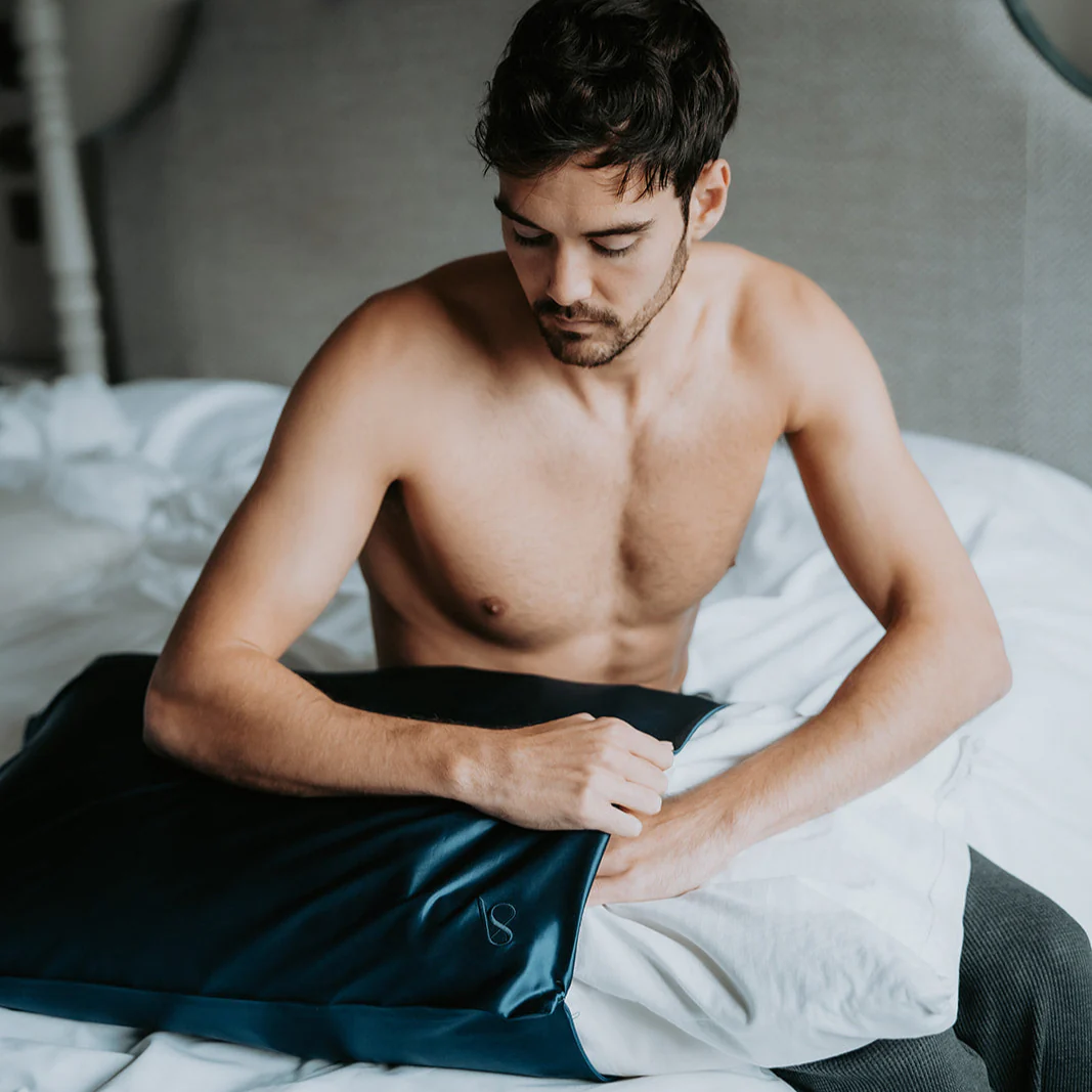 Silk Addict 100% Mulberry Silk Pillowcase - Navy