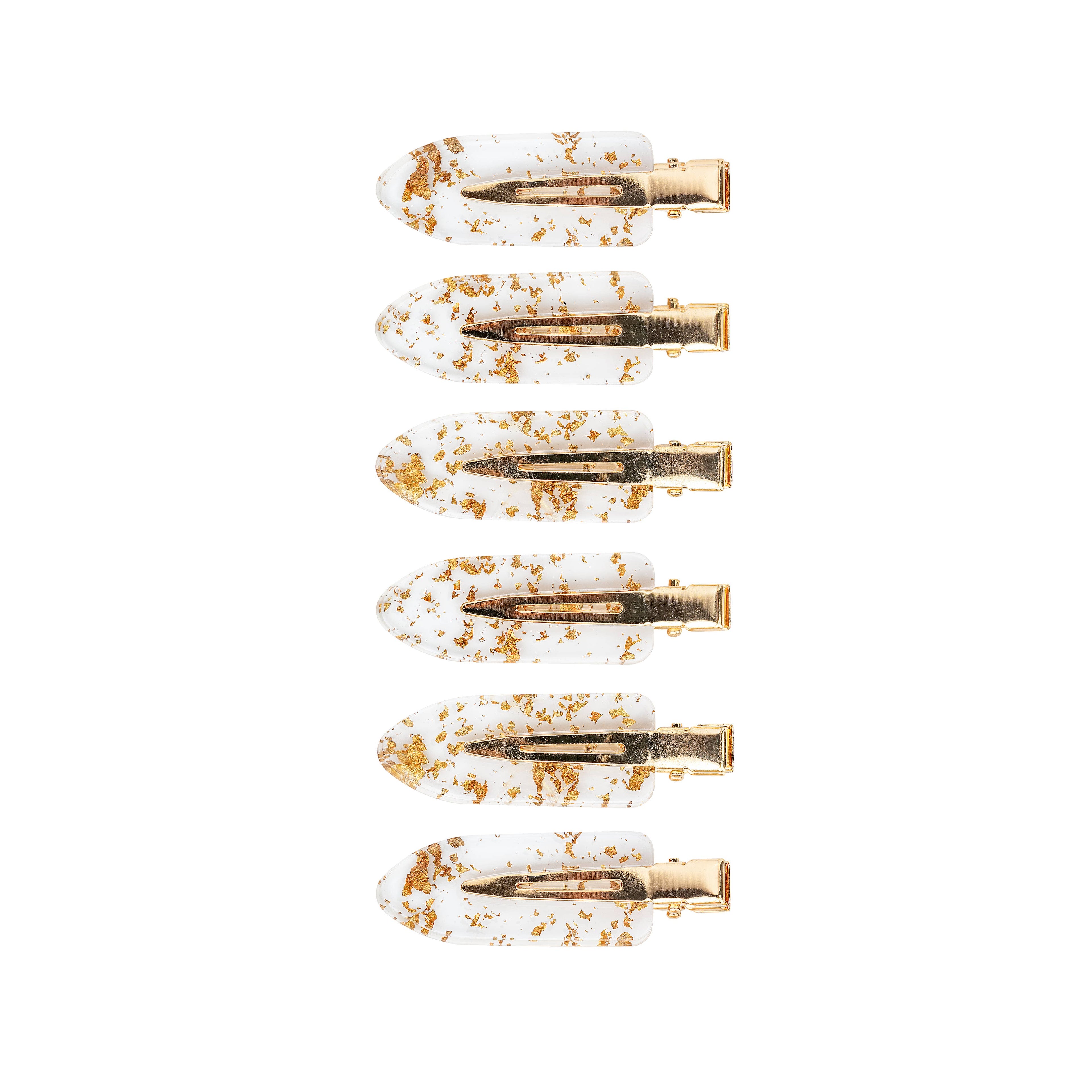 Brushworks Gold Flake No Crease Clips - 6 pcs