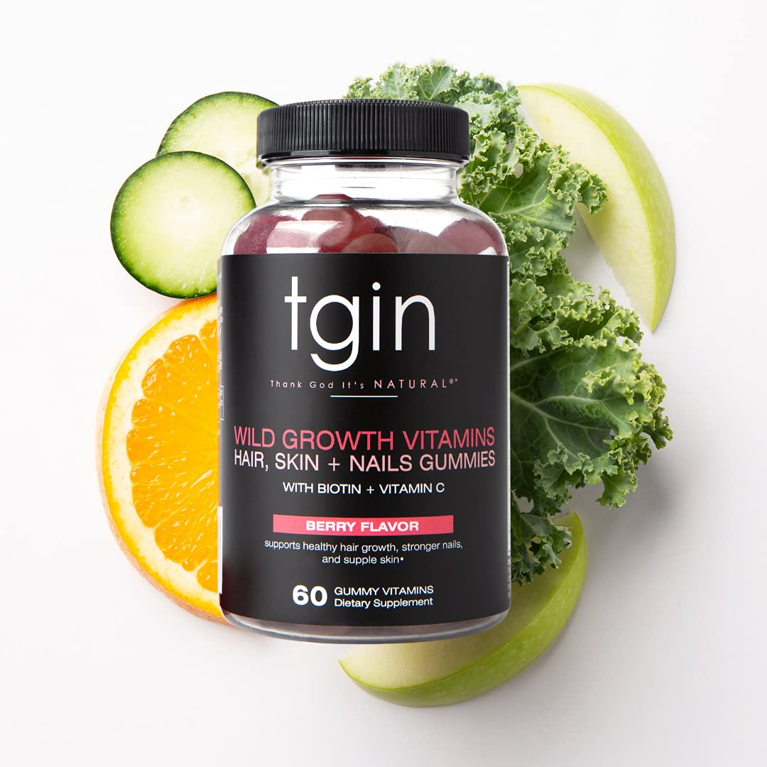 Tgin Wild Growth Vitamins Hair Skin + Nails Gummies 60 caps