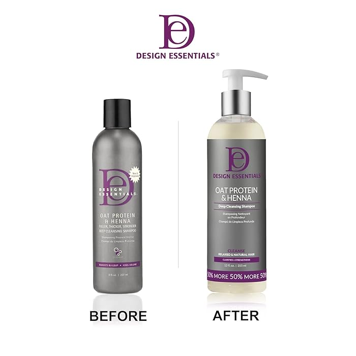 Design Essentials Classic Oat Protein & Henna Deep Cleansing Shampoo