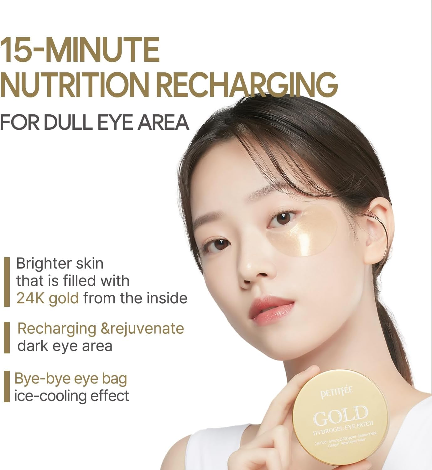 Petitfee Gold Hydrogel Eye patch - 60pc
