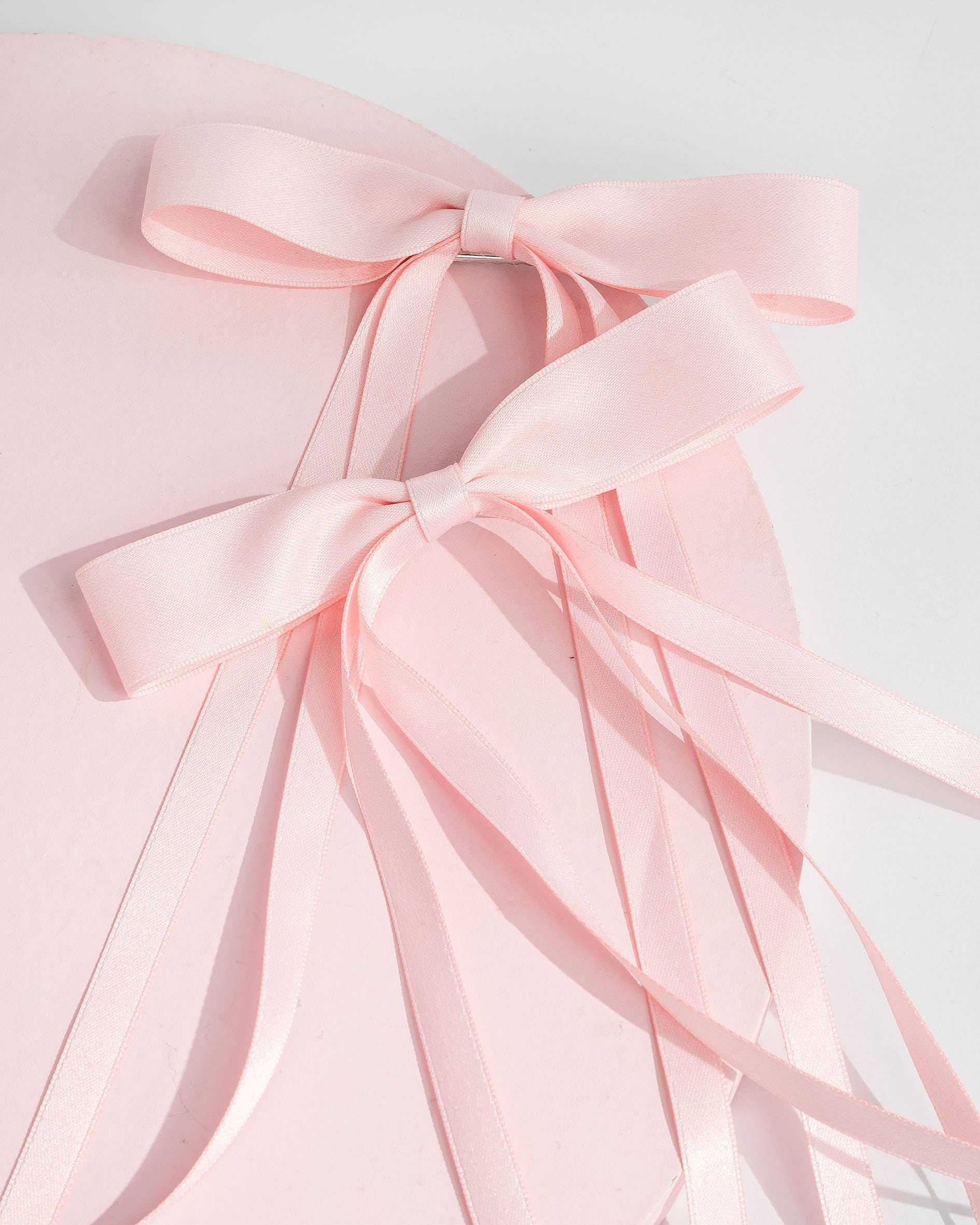 Brushworks Satin Hair Bow Duo – Pink