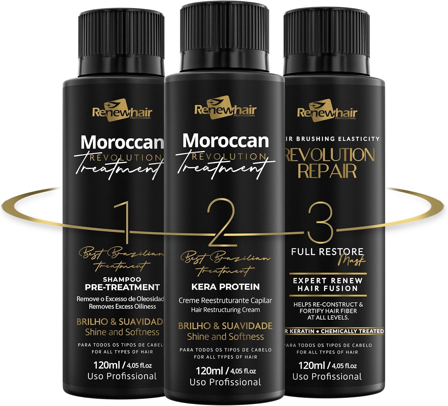 Renew Hair Professional Moroccan Extreme Revolution Treatment Kit (3 x 120ml)