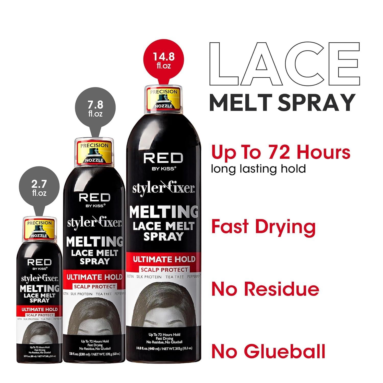 Red By Kiss Styler Fixer Melting Lace Melt Spray (Scalp Protect)