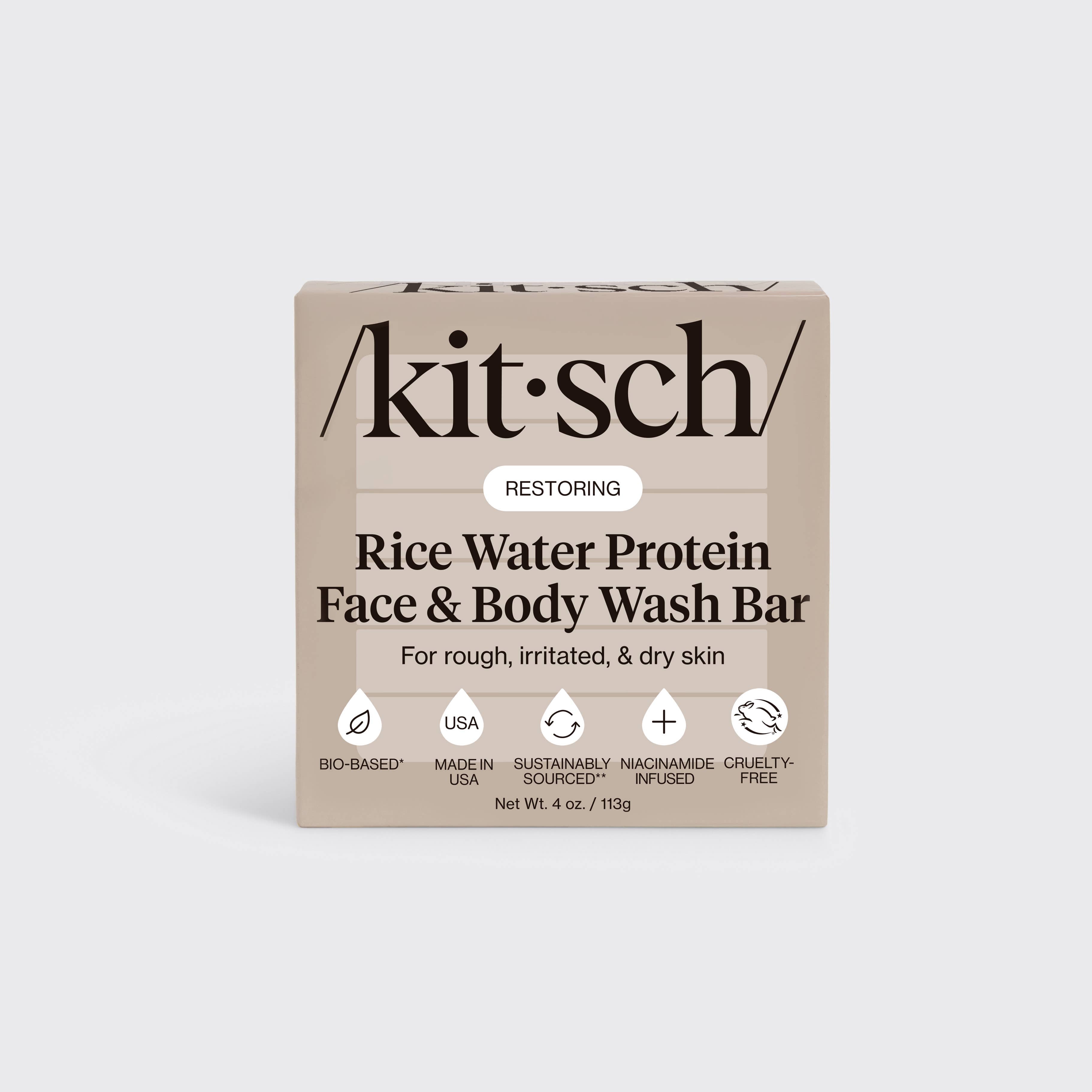 Rice Water Protein Face & Body Wash Bar 113g