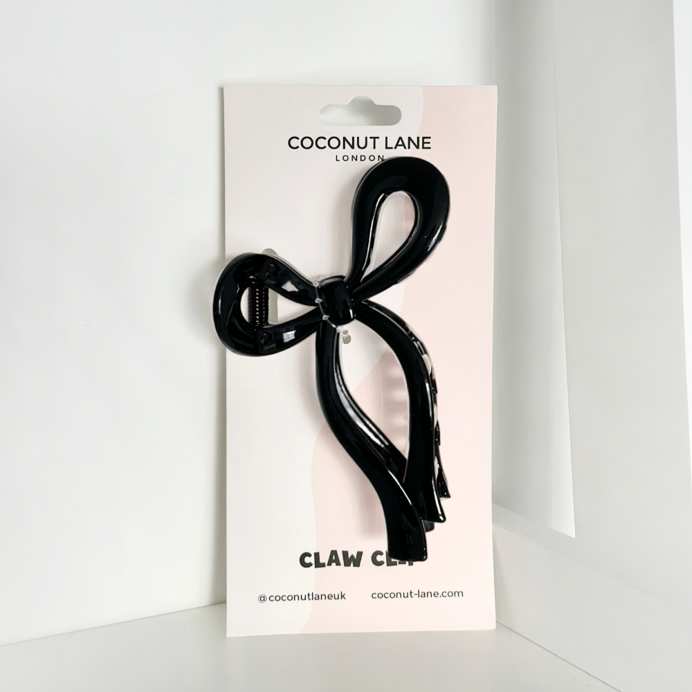 Coconut Lane Cute Bow Claw Clip - Black