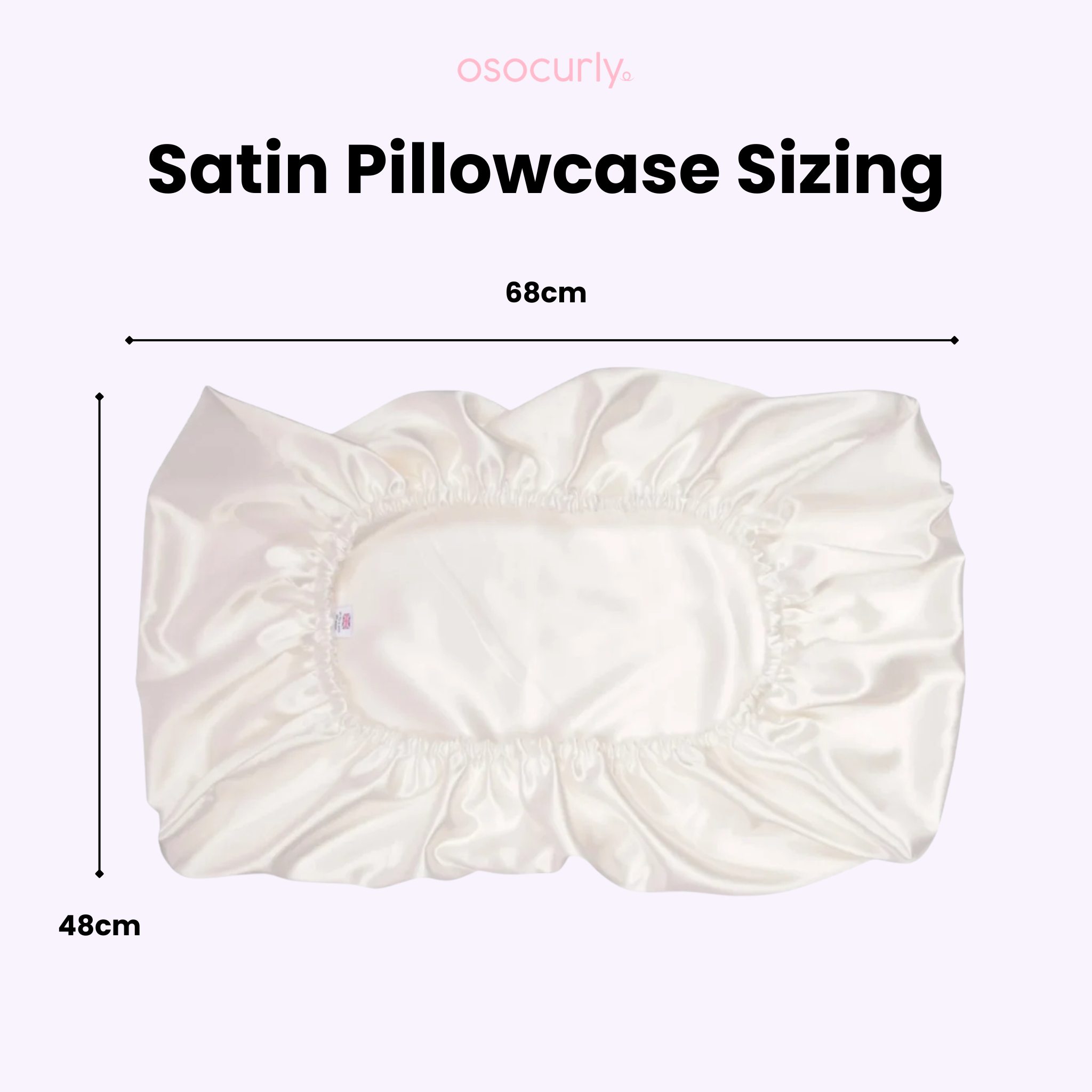 O So Curly Reversible Satin Pillowcase - Black