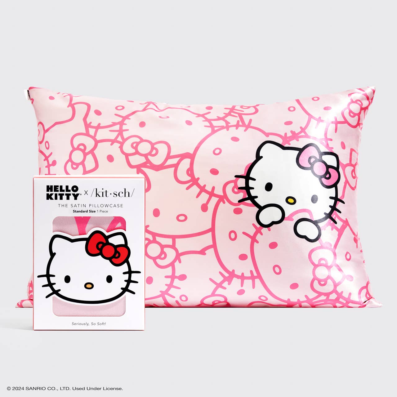 Kitsch x Hello Kitty Pillowcase - Pink Kitty Faces