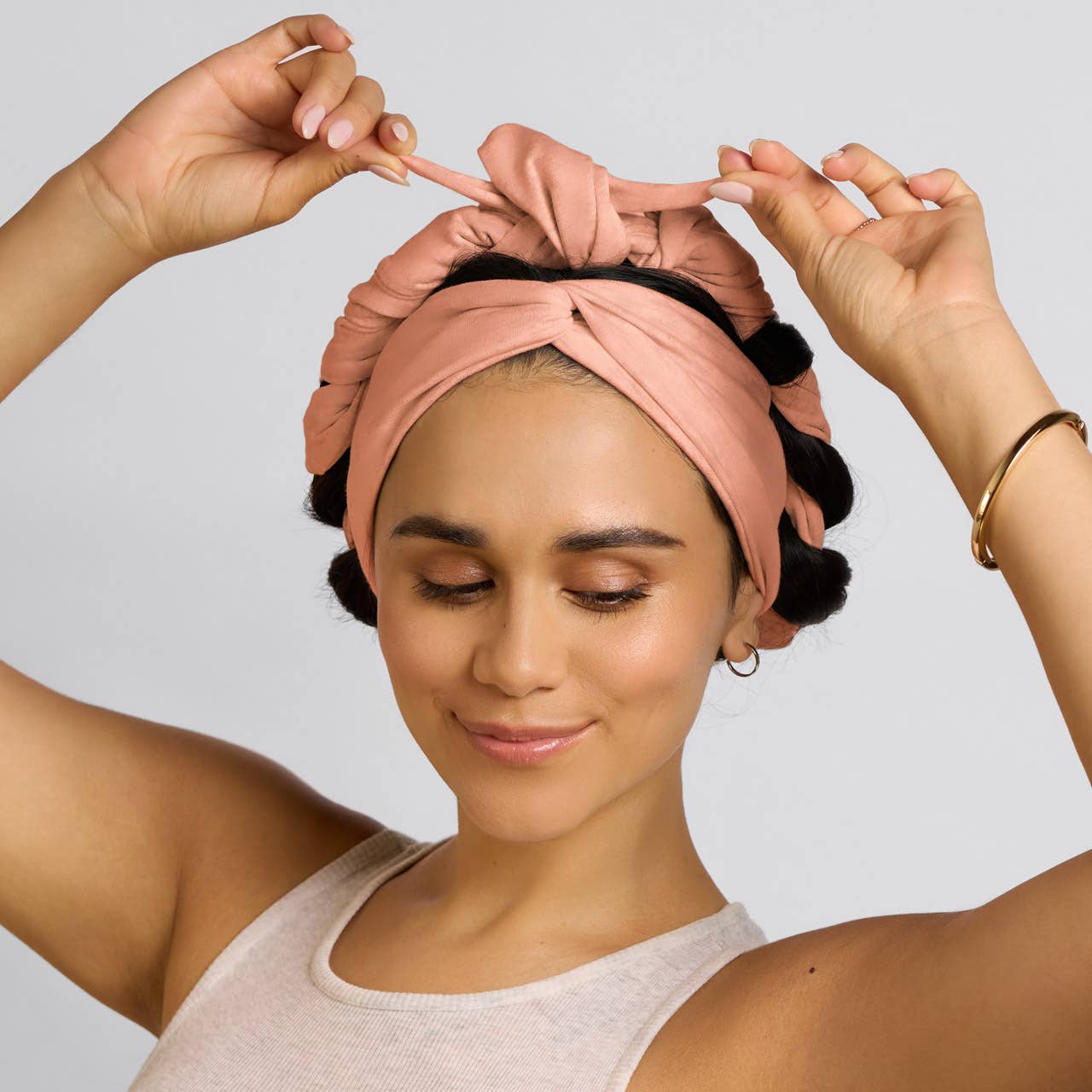 Set & Flow Heatless Curling Headband - Terracotta