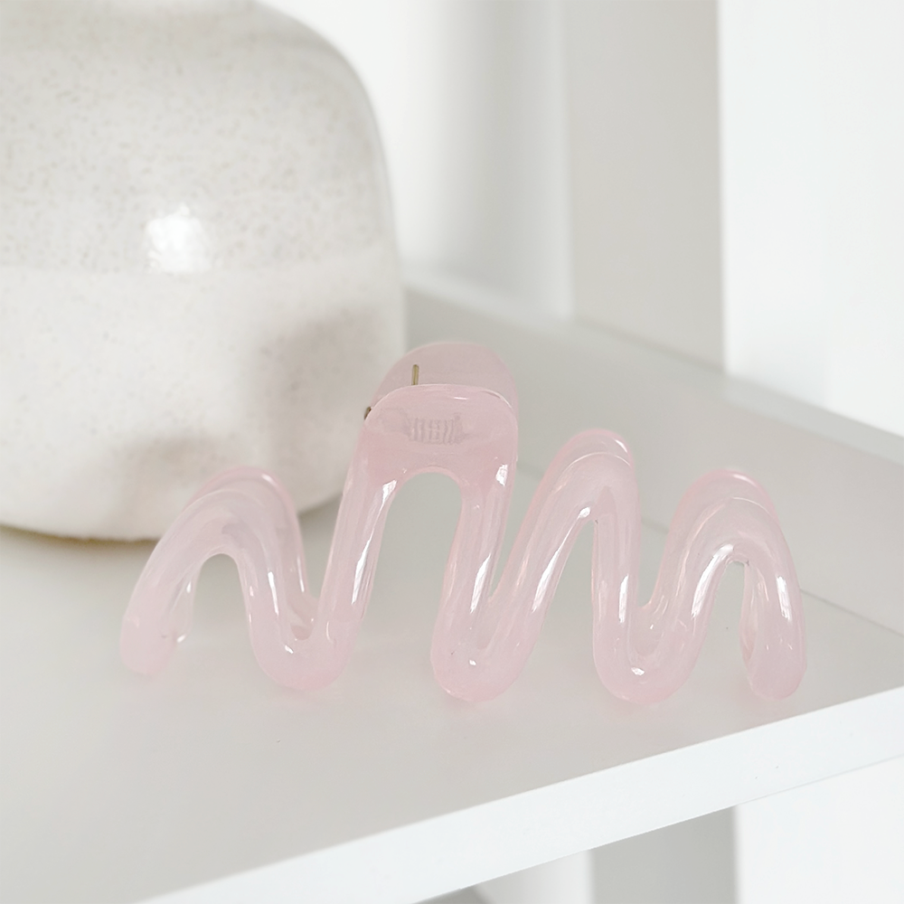 Coconut Lane Squiggle Claw Clip - Pink