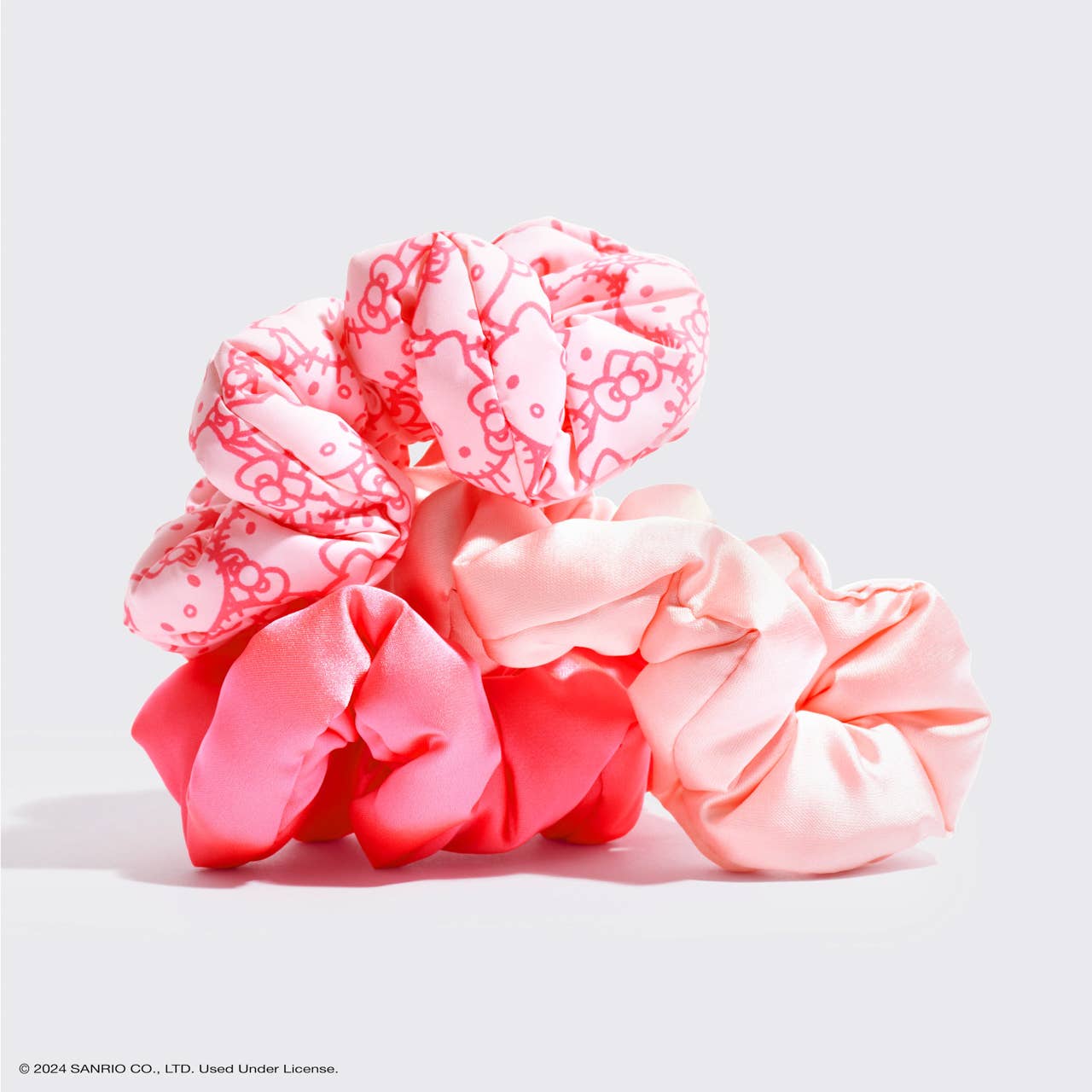 Kitsch x Hello Kitty Recycled Fabric Puffy Scrunchies 3pc Set