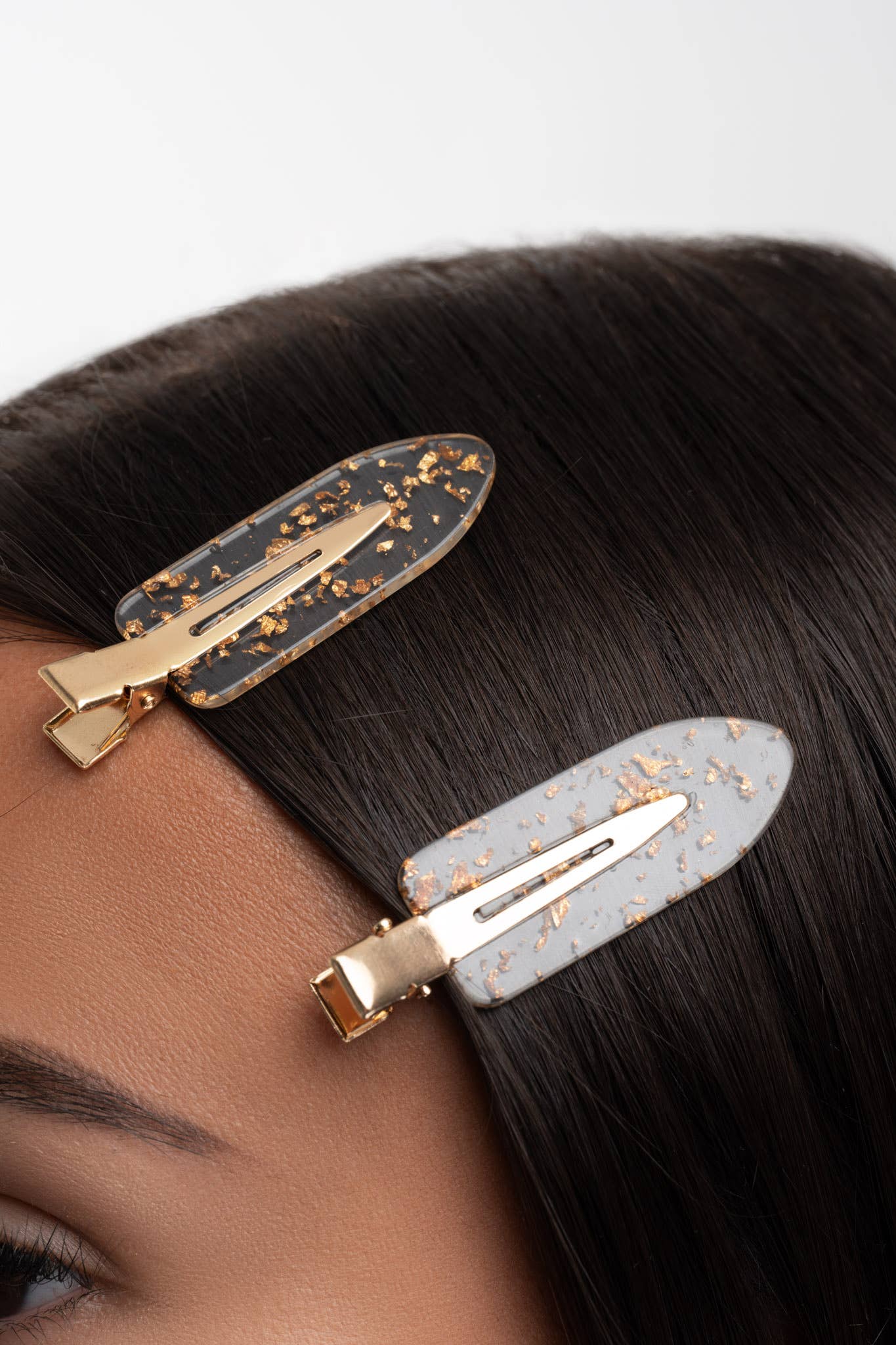Brushworks Gold Flake No Crease Clips - 6 pcs