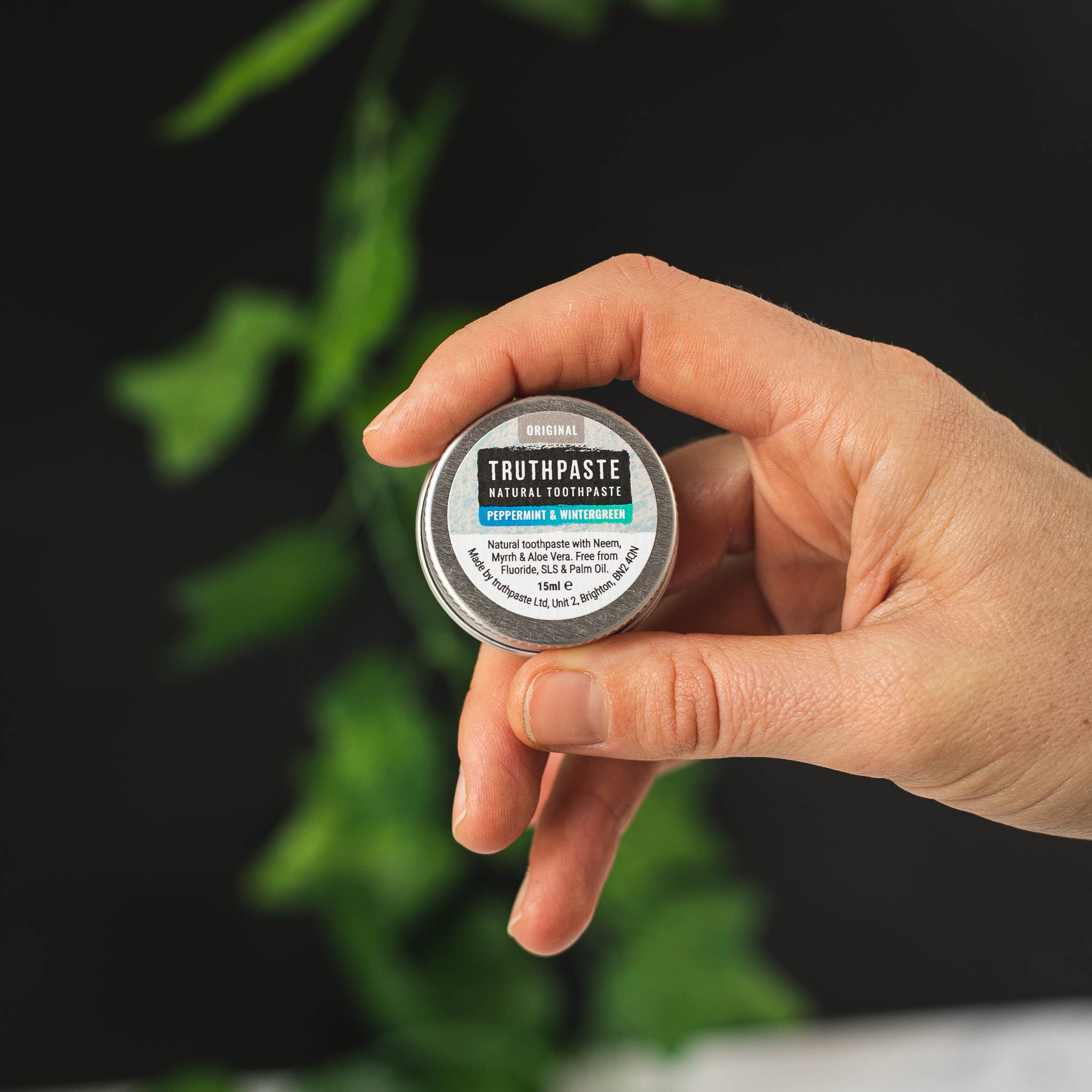 Truthpaste Original Peppermint & Wintergreen Travel Toothpaste 15ml