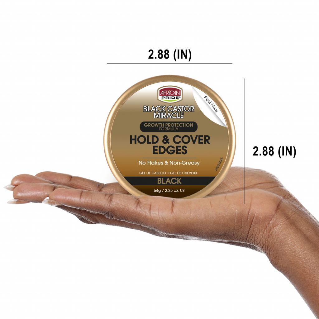 African Pride Black Castor Miracle Hold & Cover Edges 2.25oz