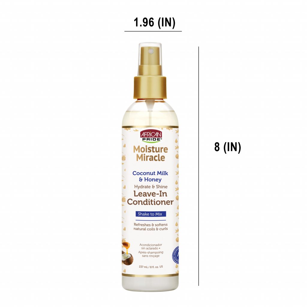 African Pride Moisture Miracle Coconut Milk & Honey Leave-In Conditioner 8oz