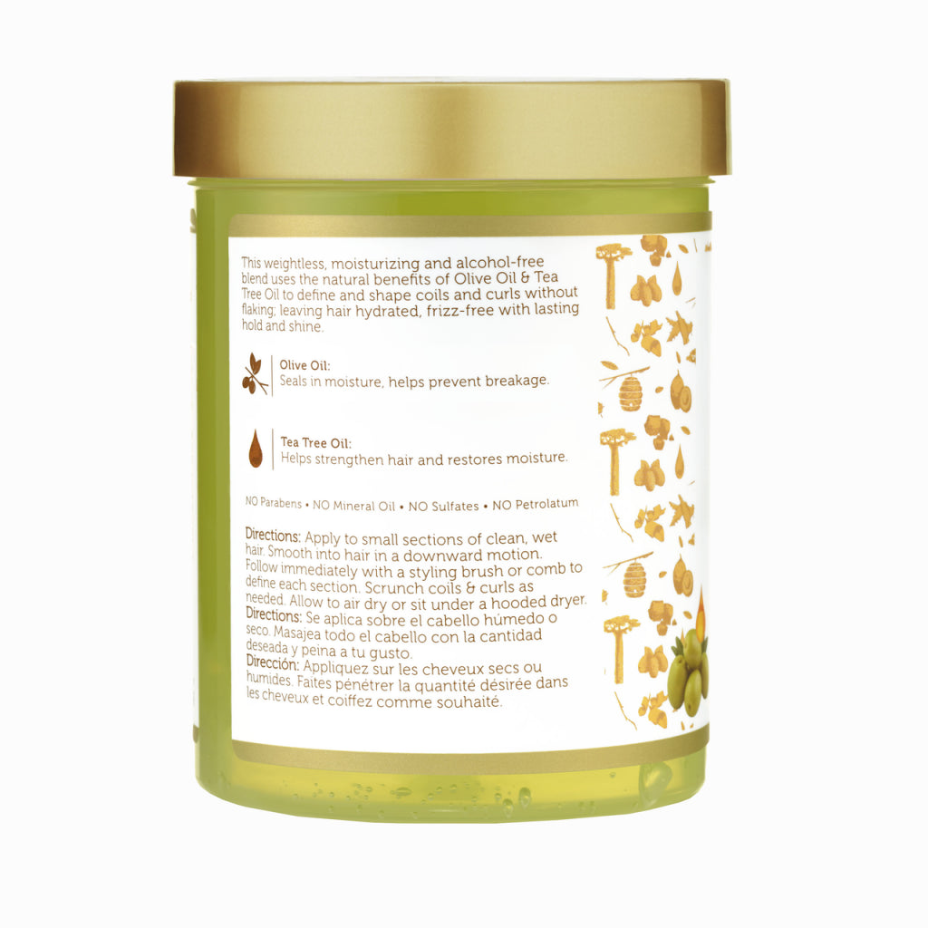 African Pride Moisture Miracle Olive Oil & Tea Tree Max Hold Styling Gel 18oz