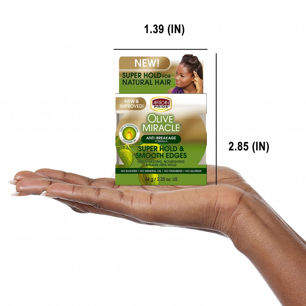 African Pride Olive Miracle Super Hold & Smooth Edges 2.25oz