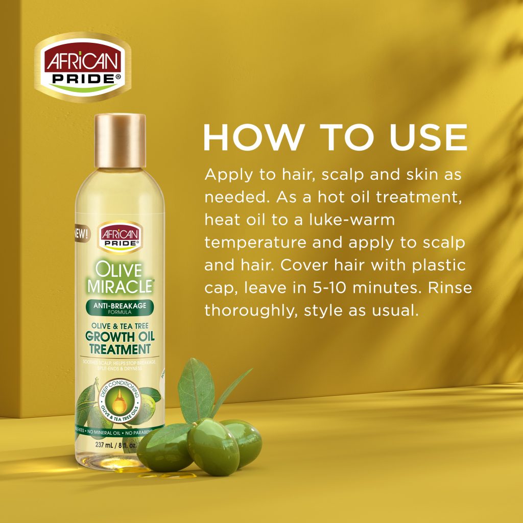 African Pride Olive Miracle Olive & Tea Tree Growth Oil Treatment 8oz