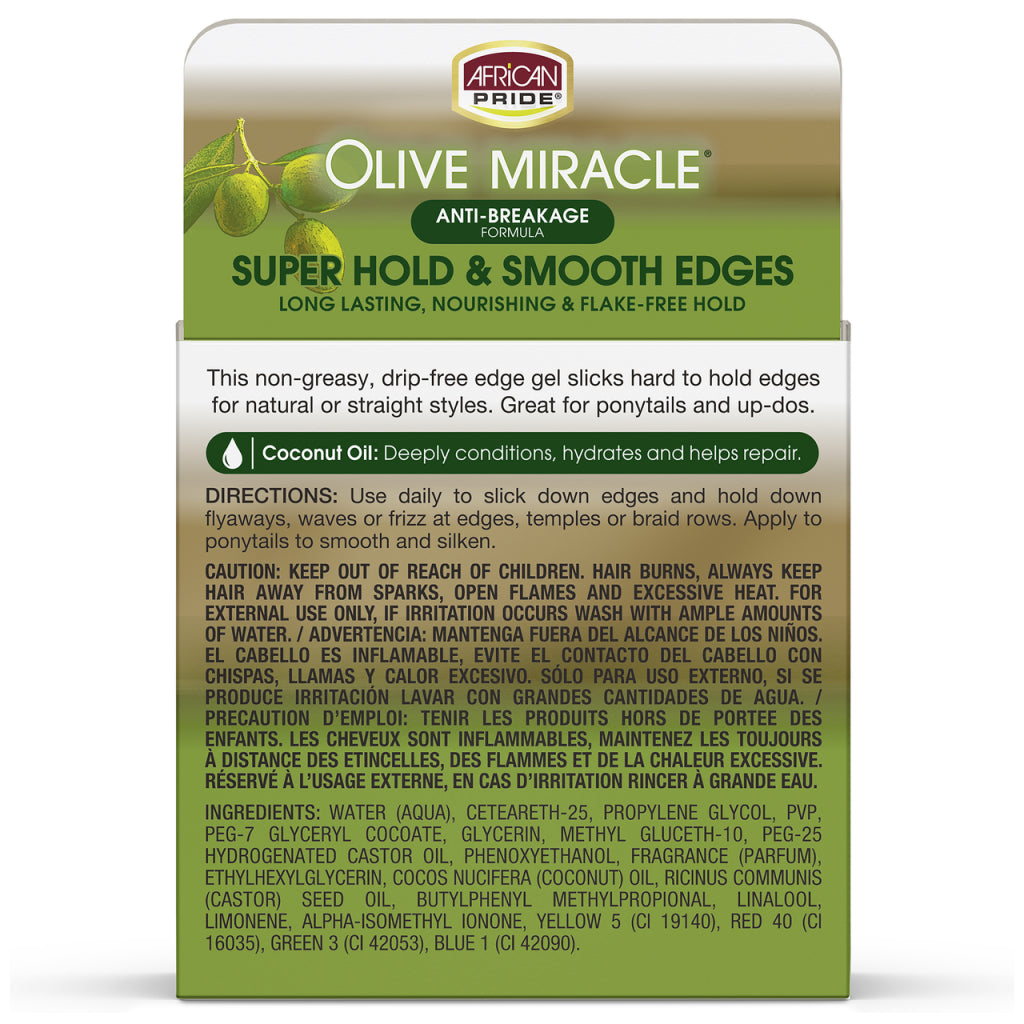 African Pride Olive Miracle Super Hold & Smooth Edges 2.25oz