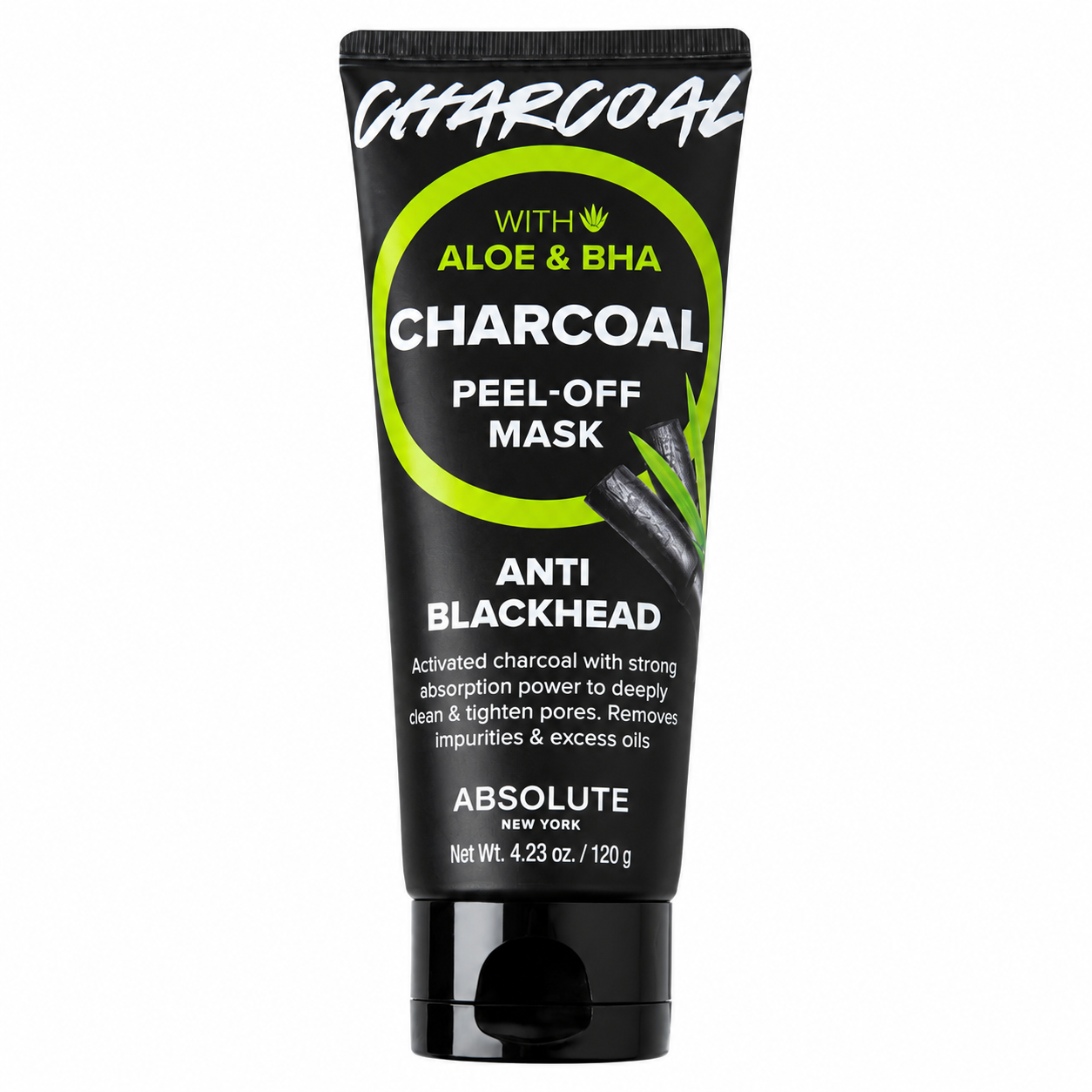 Absolute New York Charcoal Peel Off Mask With AHA & BHA 120g open