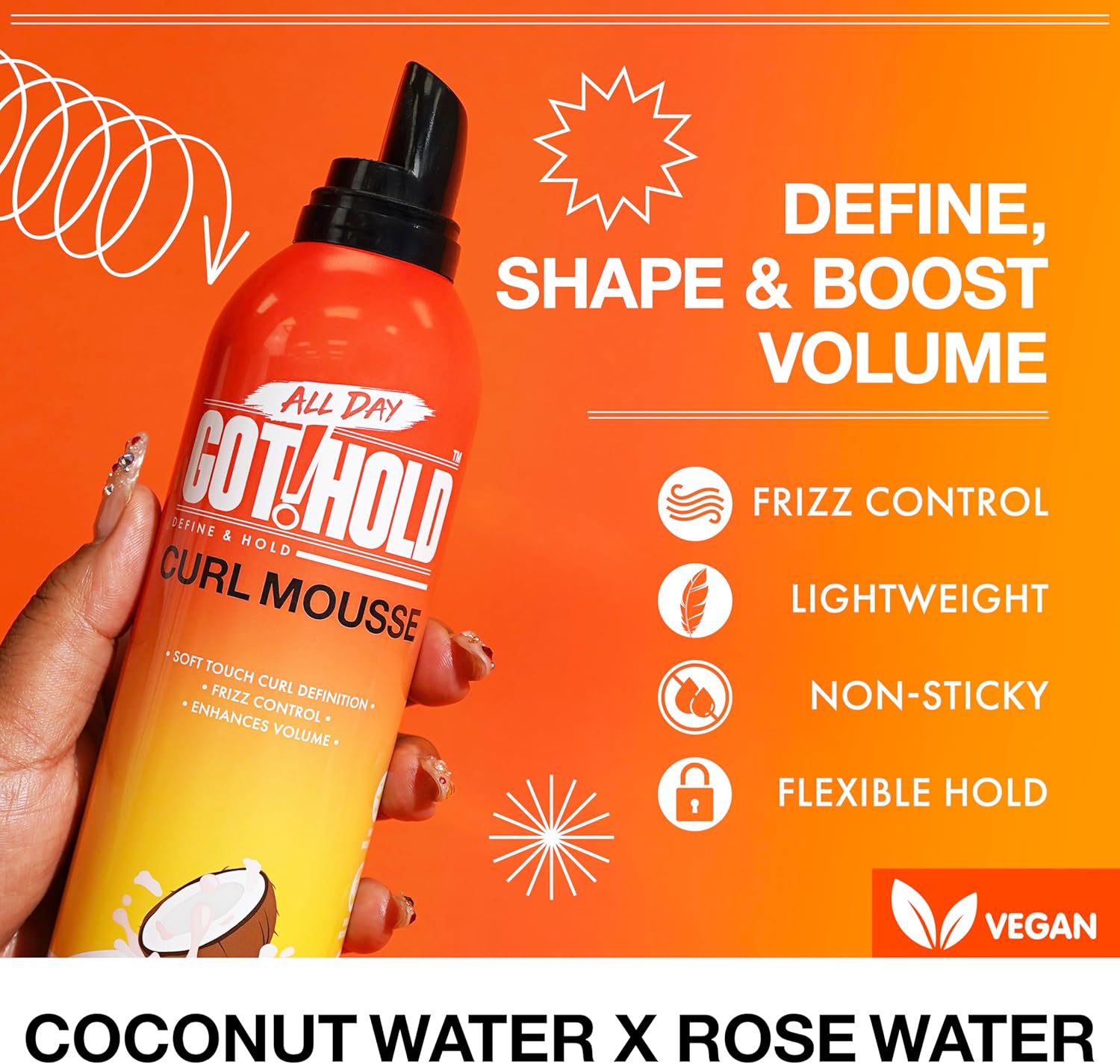 All Day Got Hold Define & Hold Curl Mousse benefits