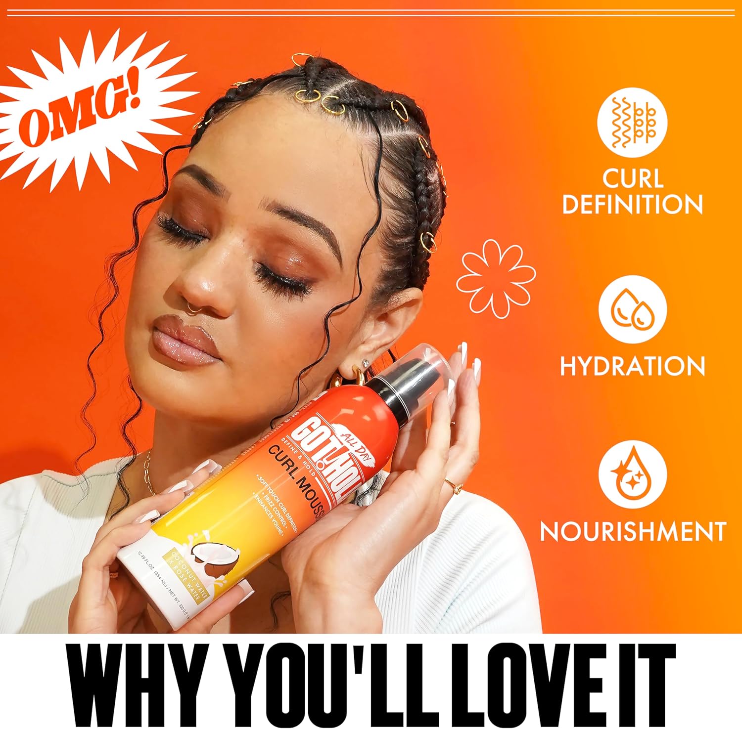 All Day Got Hold Define & Hold Curl Mousse benefits
