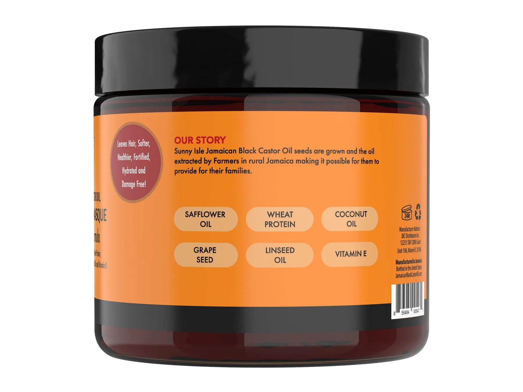 Sunny Isle Jamaican Black Castor Oil Intensive Repair Masque Damage Reversal Formula 16oz