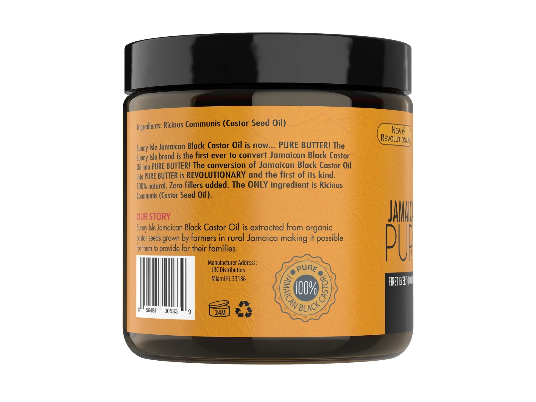 Sunny Isle Jamaican Black Castor Oil Pure Butter 4oz