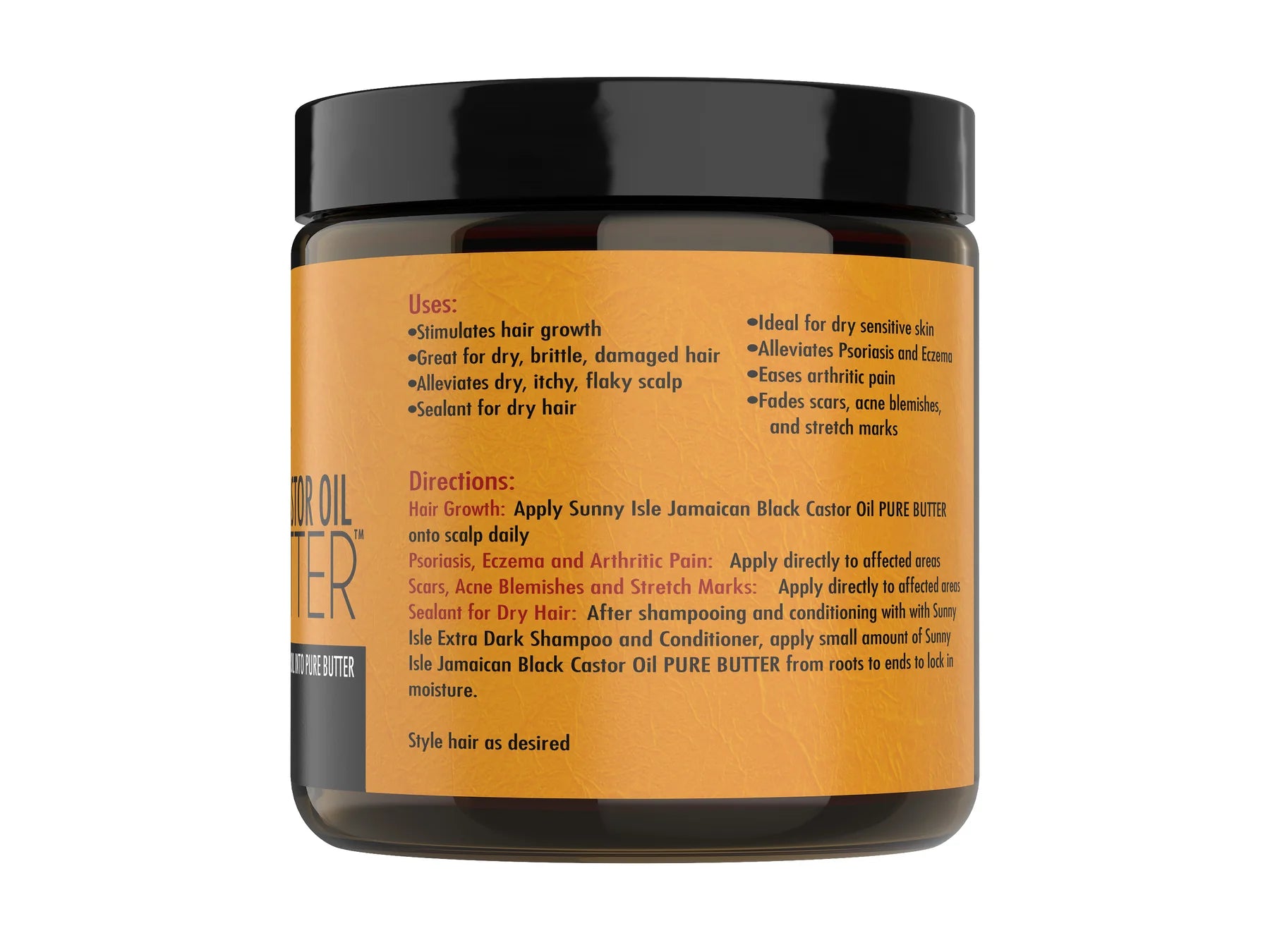Sunny Isle Jamaican Black Castor Oil Pure Butter 4oz