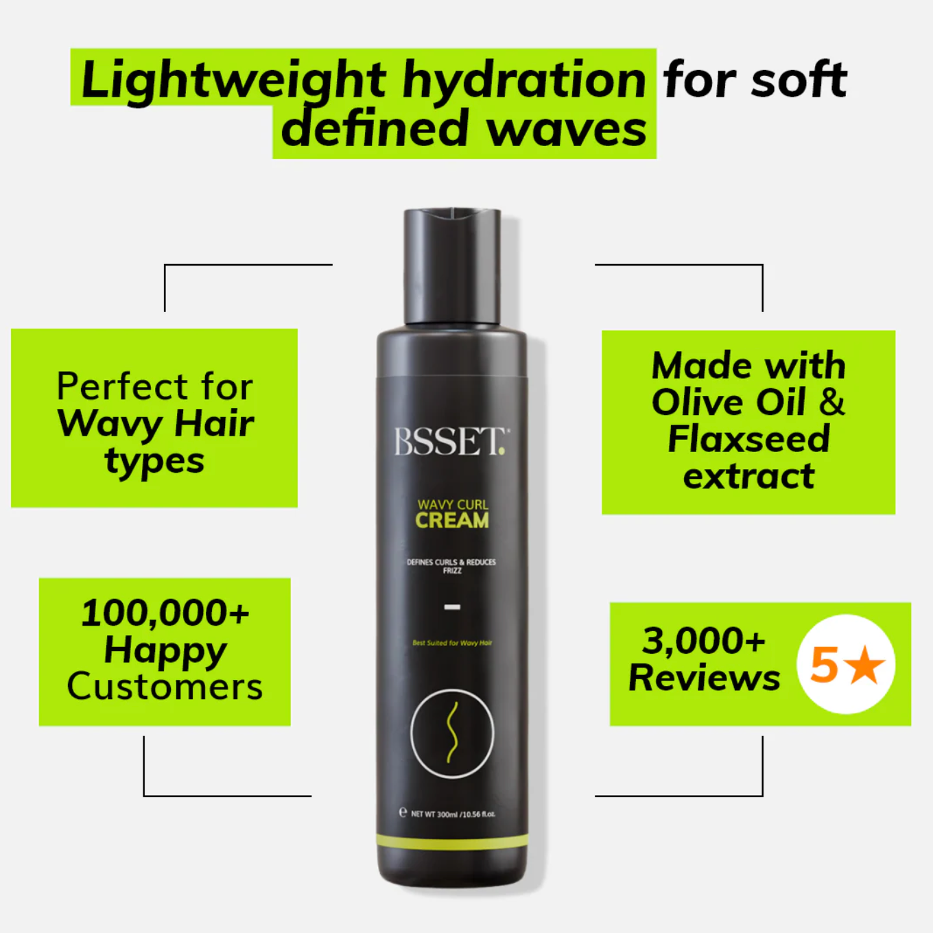 BSSET Wavy Curl Cream 300ml Benefits