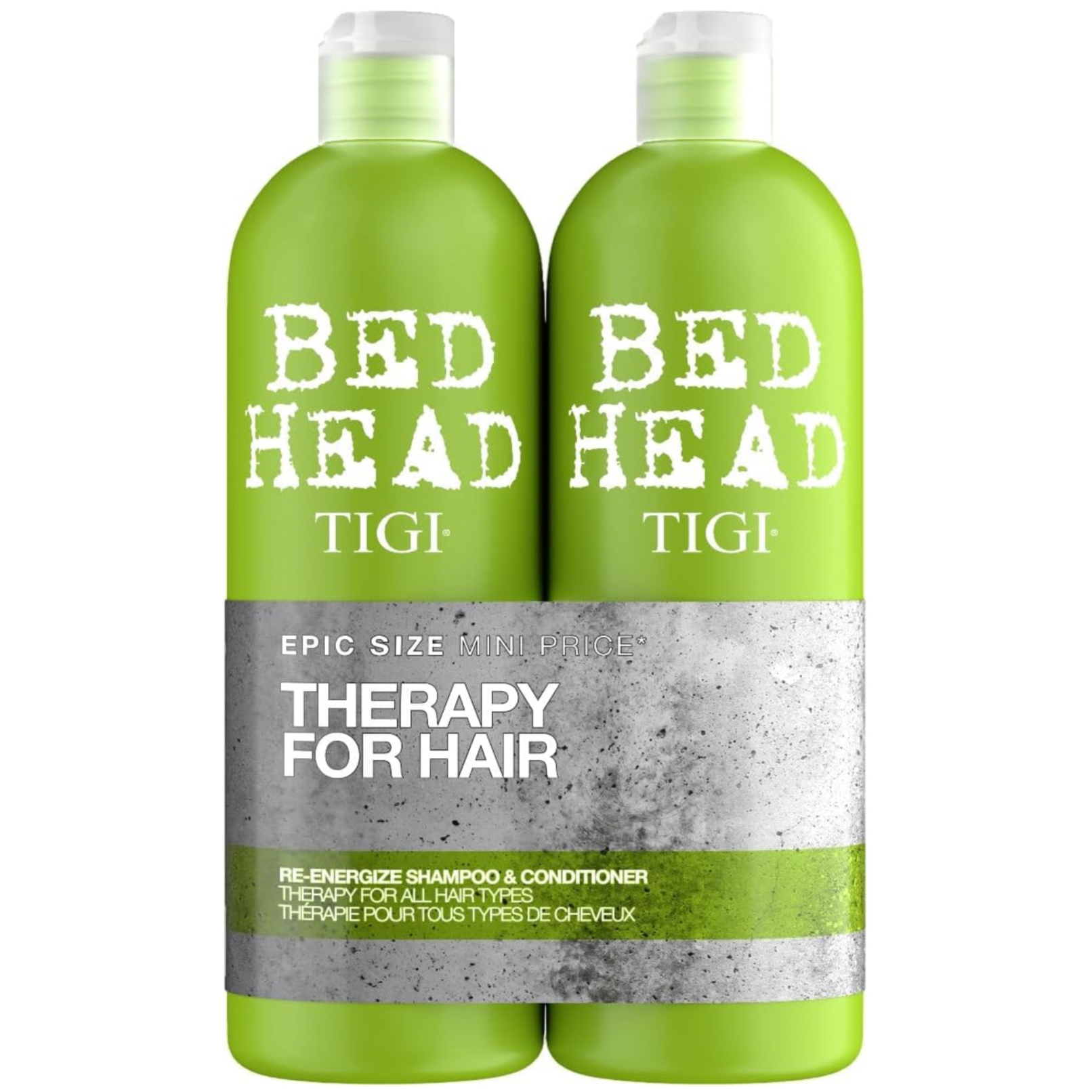 Bed Head by TIGI Re-Energize Shampoo & Conditioner Set (2x750ml)