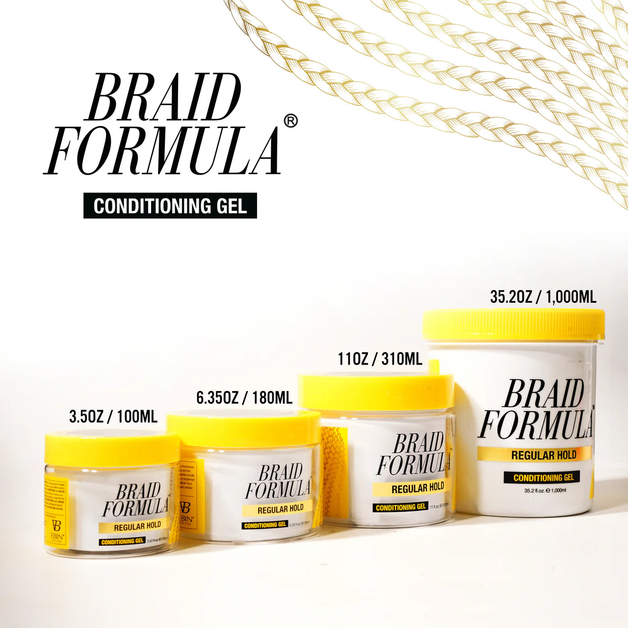 Ebin New York Braid Formula Conditioning Gel Regular Hold 100ml