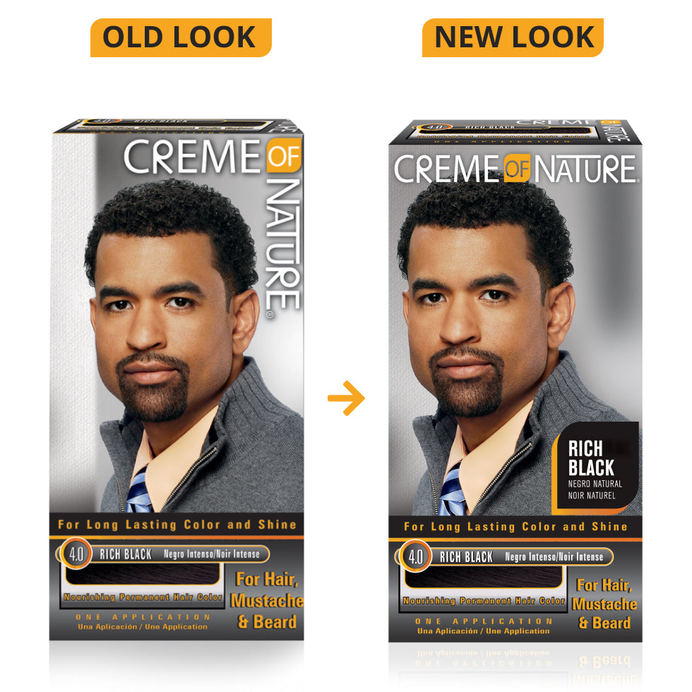 Creme of Nature Men Permanent Gel Hair Color 4.0 Rich Black