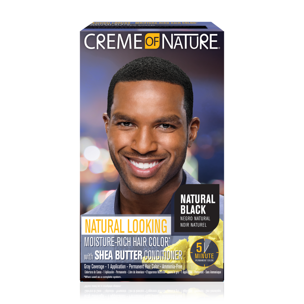 Creme of Nature Men Natural Looking Moisture-Rich Liquid Hair Color With Shea Butter Conditioner