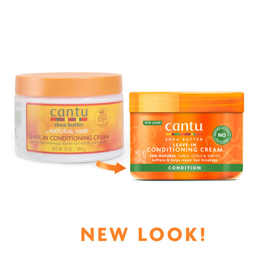 Cantu Shea Butter Leave-In Conditioning Cream For Natural Curls, Coils & Waves 12oz